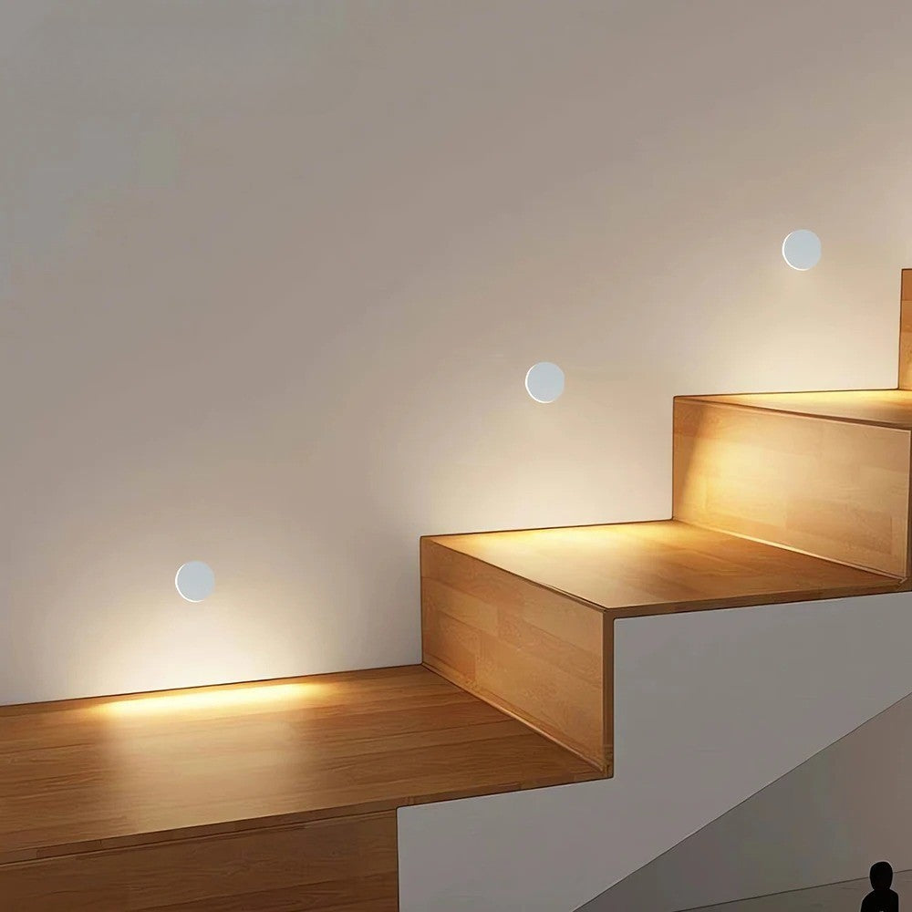 Runde LED-Stufenleuchte – Wasserdicht & Einbaubar | Für Innen- und Außenbereich