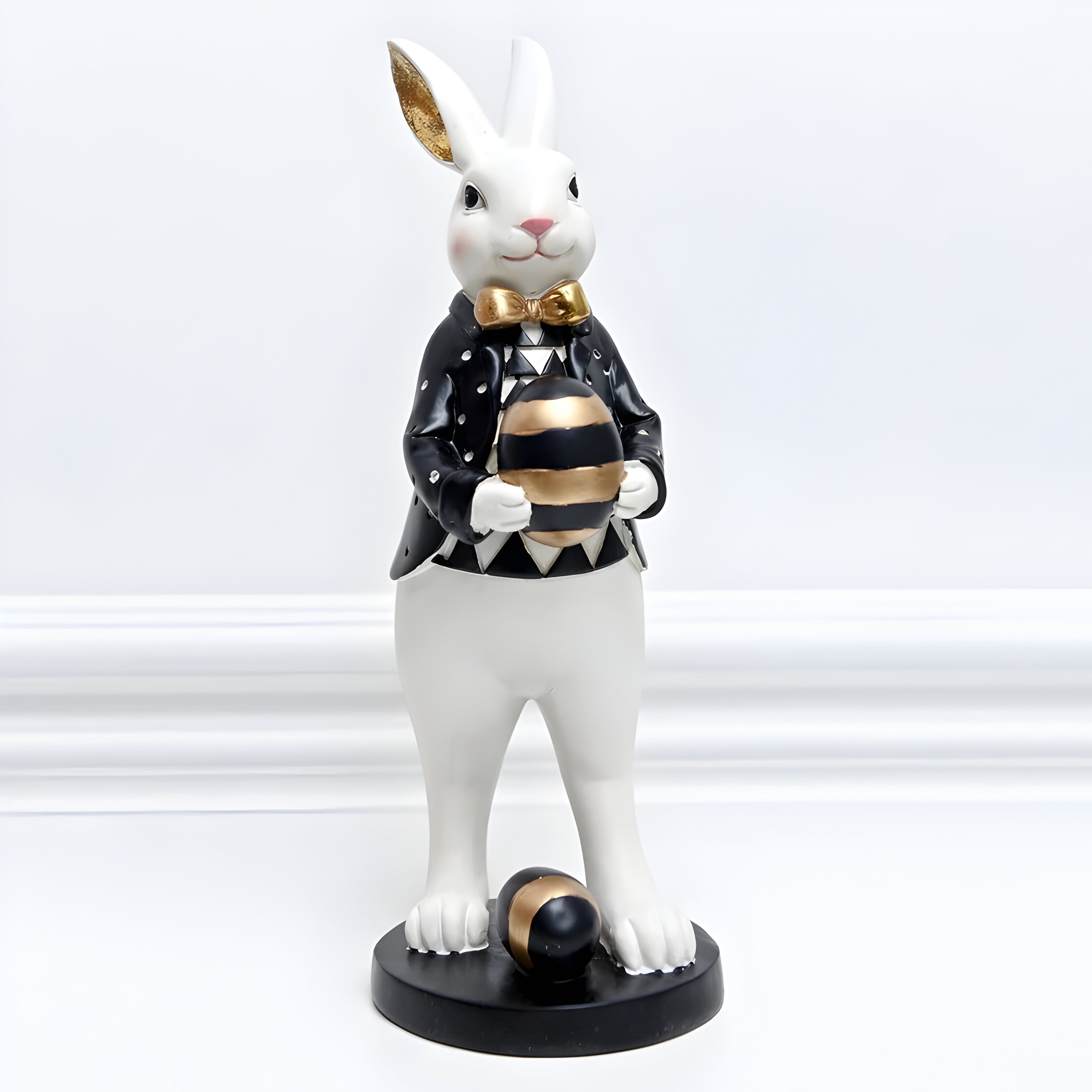 RegalRabbit Decor – Dekorative Pastorale Palast Hasenfamilie Dekoration