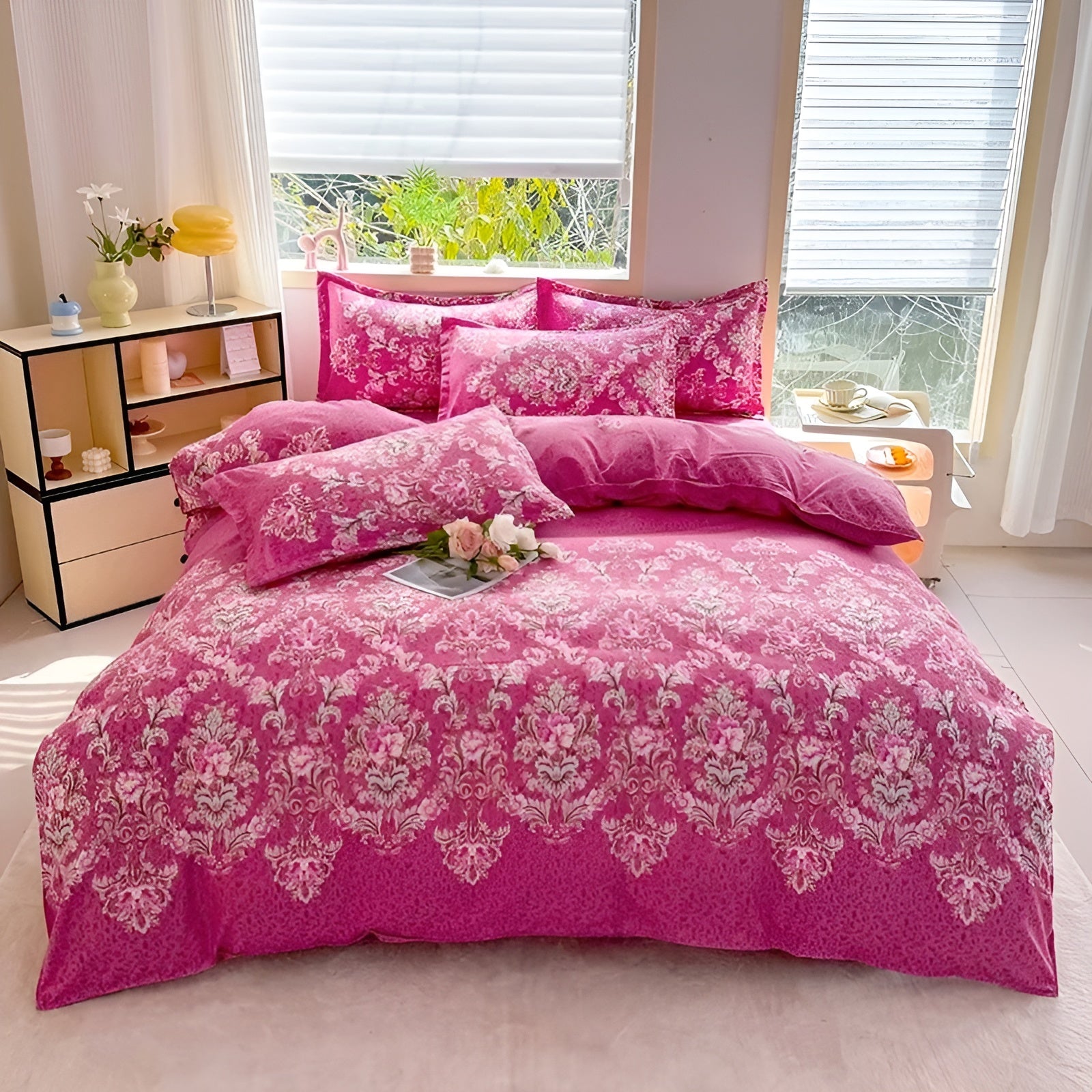 Bettwäsche-Set mit Muster – 3-teilig (1 Bettbezug + 2 Kissenbezüge) | Ideal für Schlafzimmer & Hotel