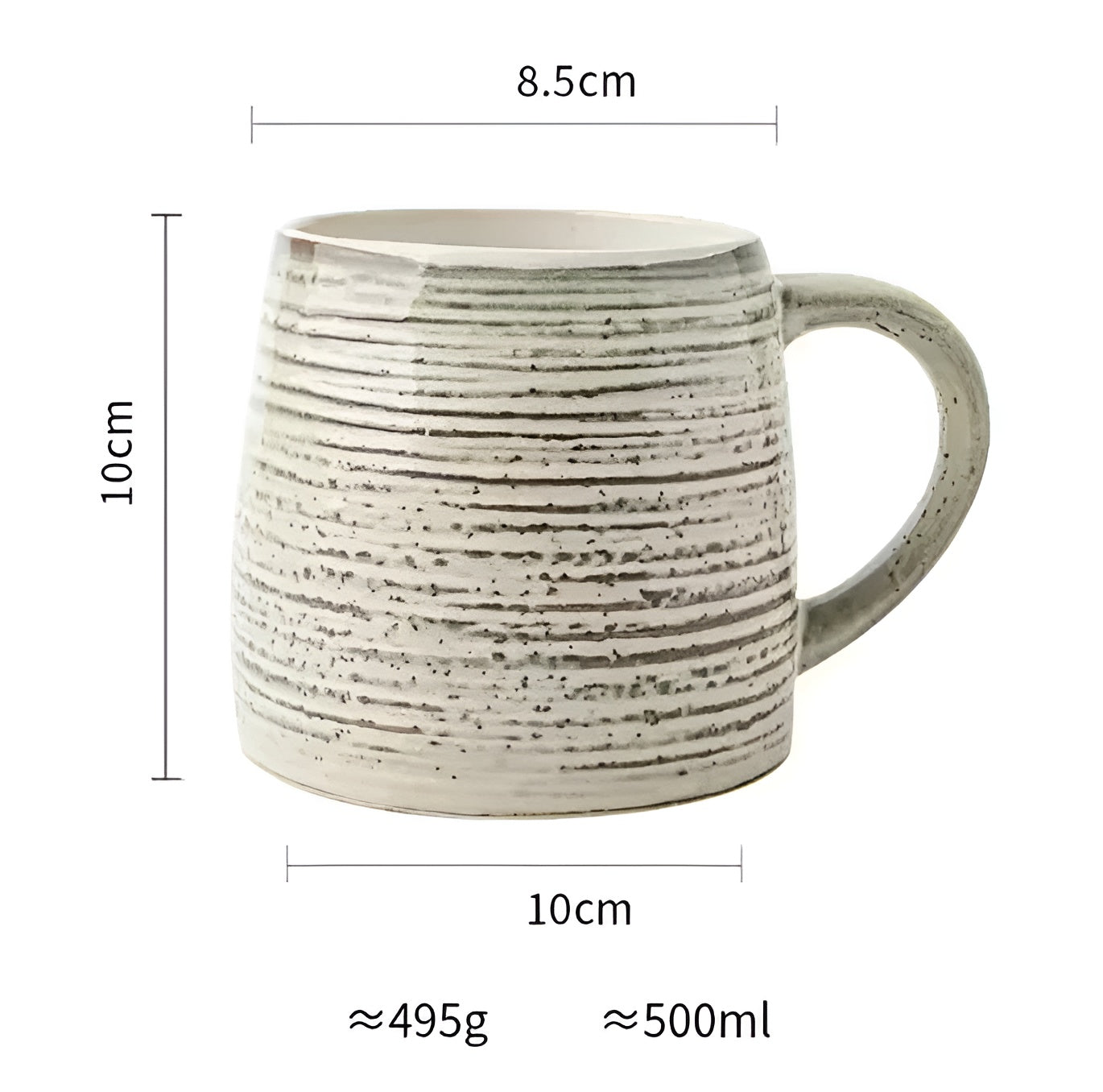 Keramik Kaffeetasse – Japanisches Vintage-Design | Große Teetasse für Zuhause & Büro