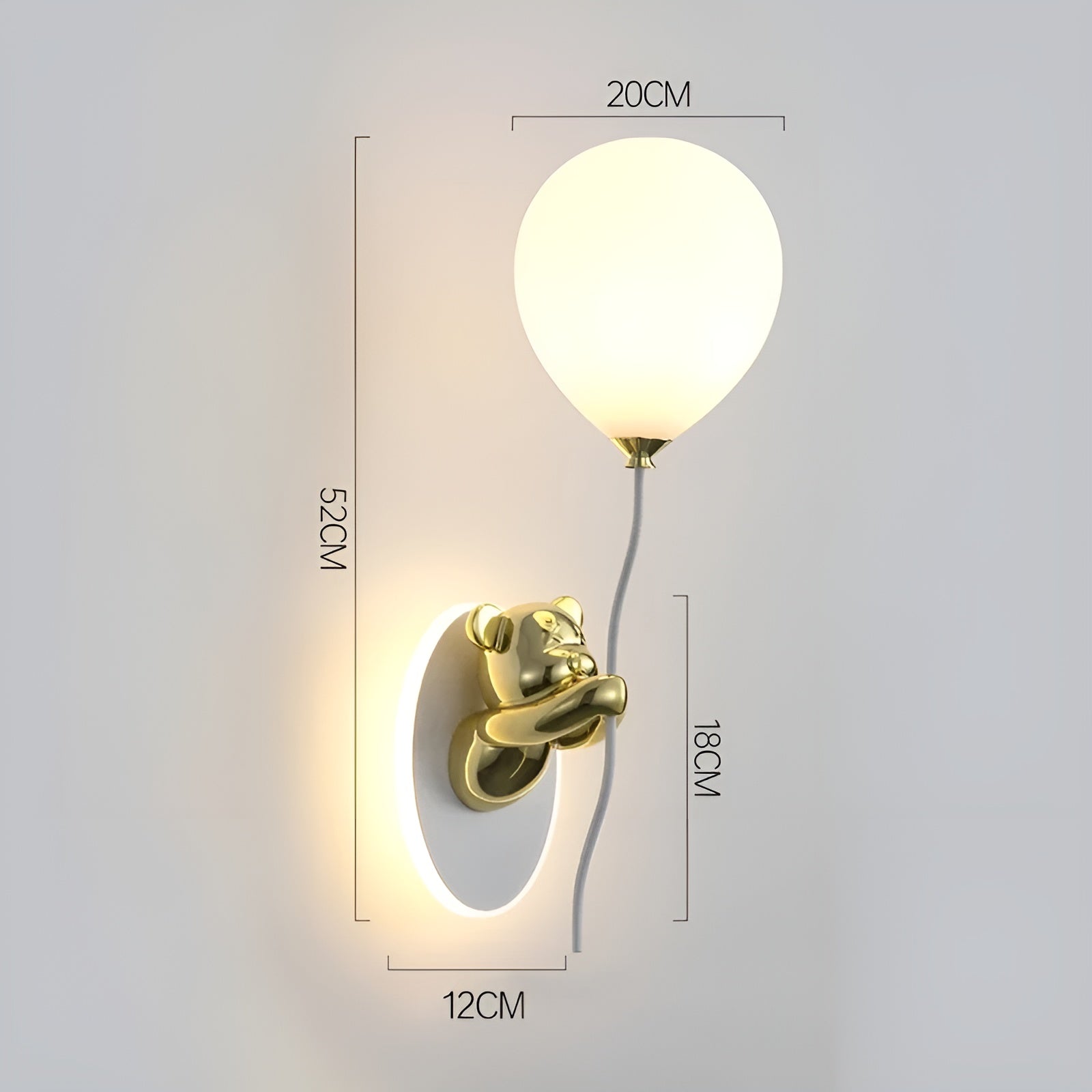 LED Wandleuchte mit Bär und Ballon – Kreatives Nachtlicht | Perfekt fürs Kinderzimmer & Nachttisch