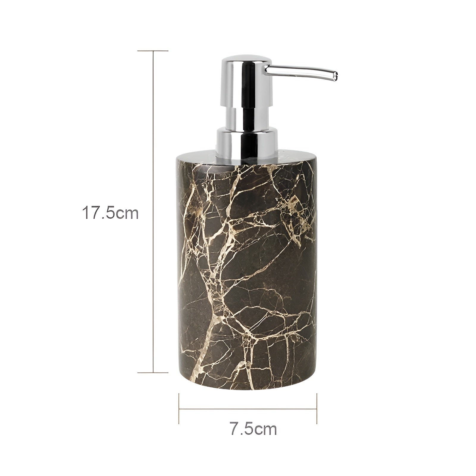 Badezimmer-Set aus Emperador Marmor – Luxuriöser Seifenspender, Seifenschale & Duftaccessoire | Elegante Bad-Accessoires