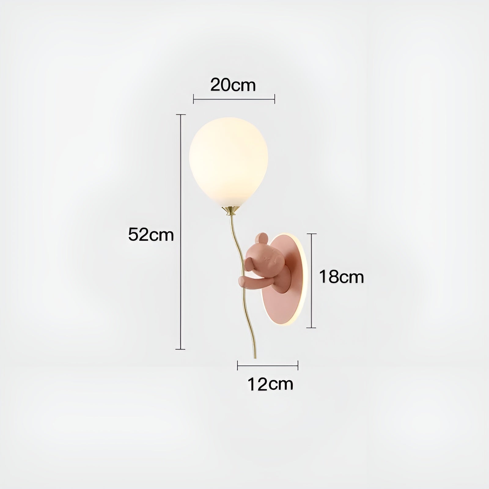 LED Wandleuchte mit Bär und Ballon – Kreatives Nachtlicht | Perfekt fürs Kinderzimmer & Nachttisch