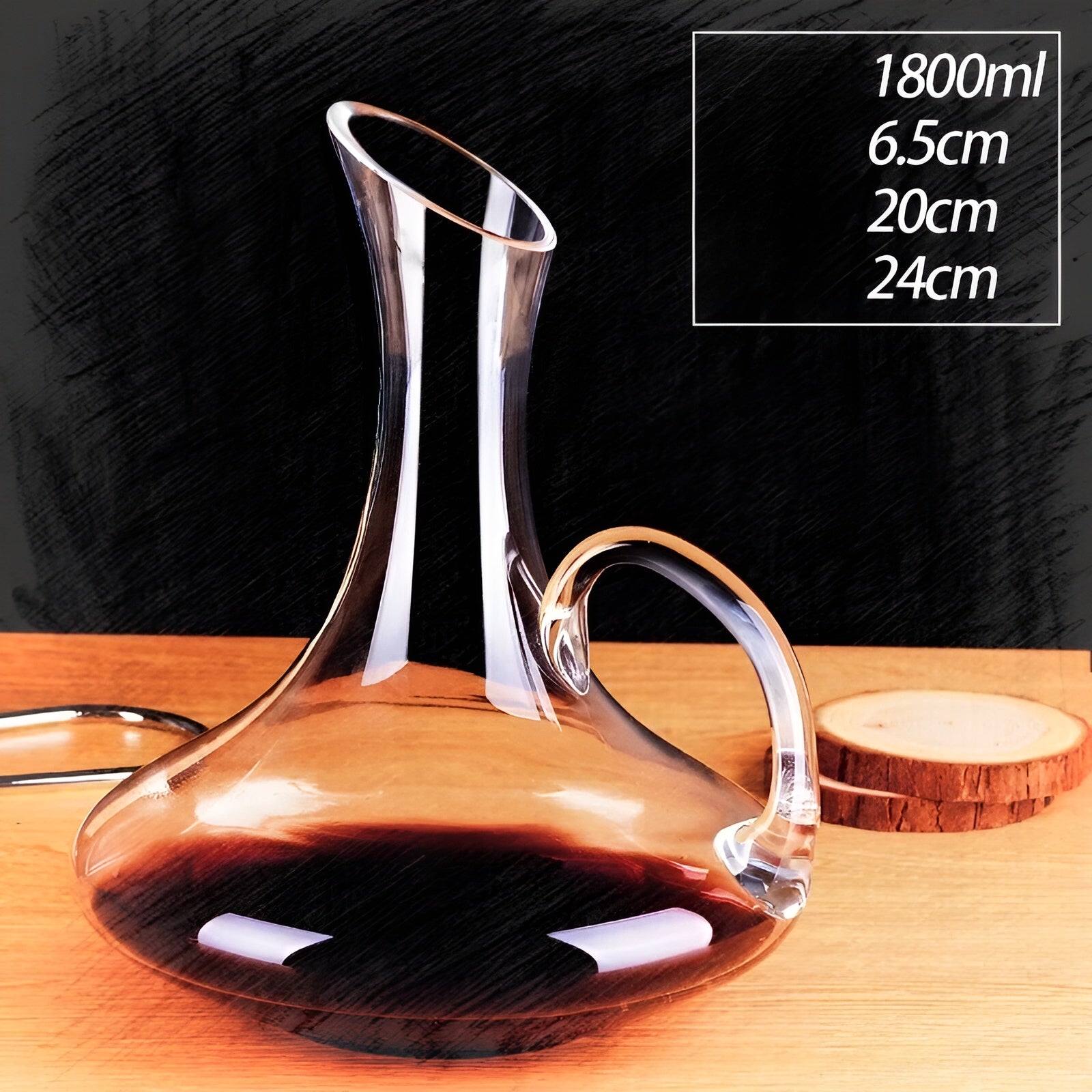 Kristall weindekanter in Schneckenform – Bleifreier für Wein oder Cognac | Dekorativ für Zuhause & Bar