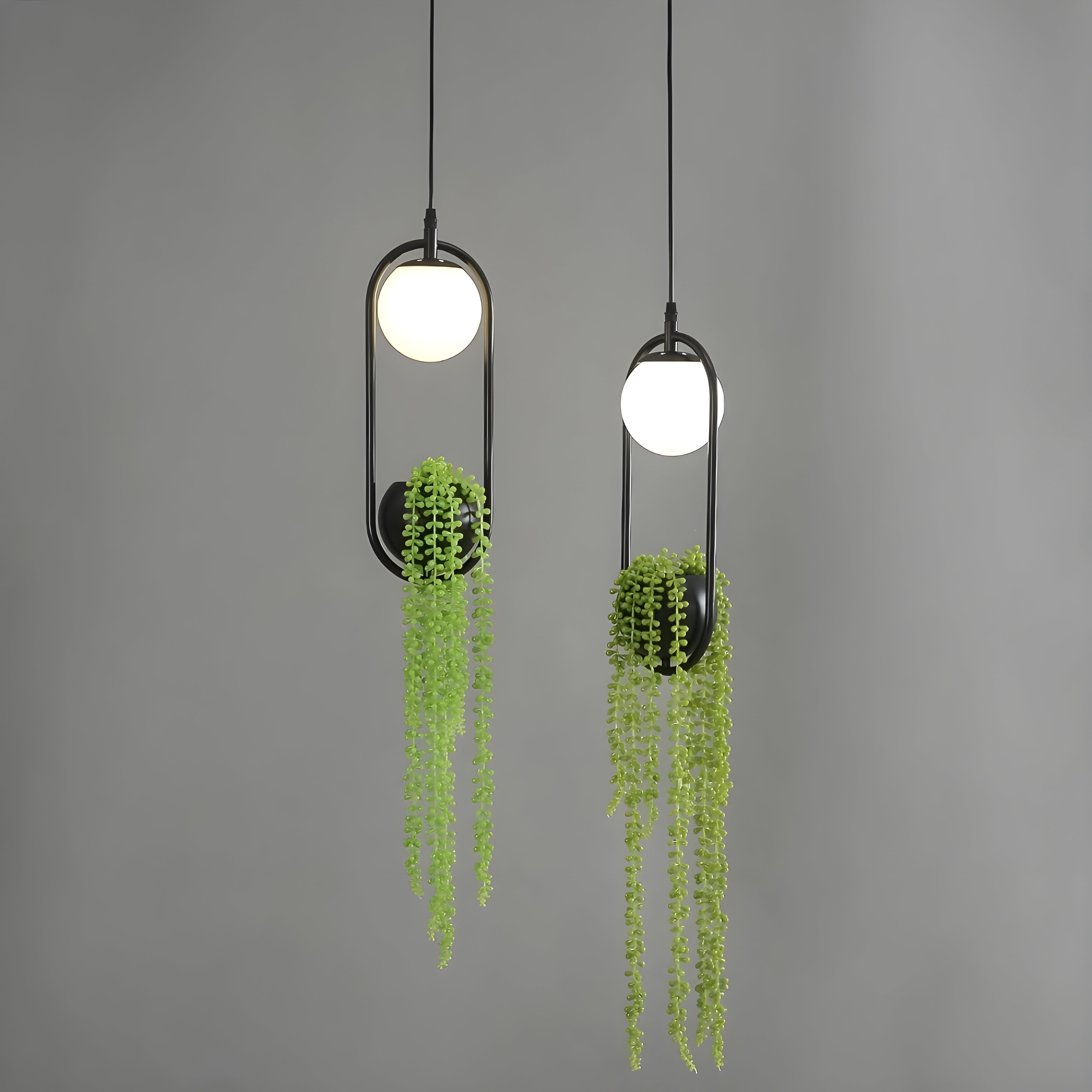 BotanicAura Light – Nordische LED-Hängelampe mit Blumentopf