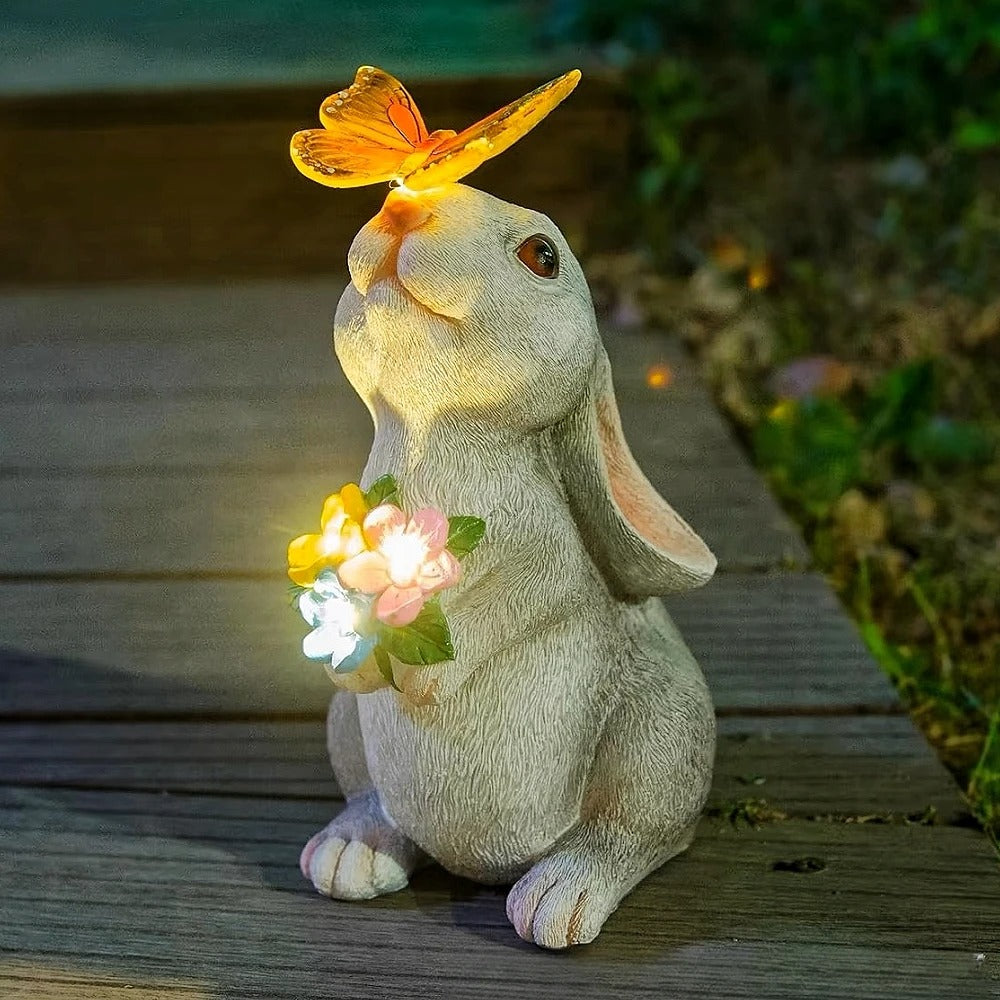 GlowHopper Light - Solar-Hasenstatue LED-Leuchte