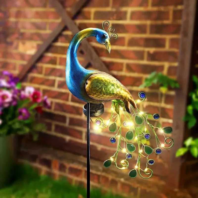 PeacockGlow Light - Metall Pfau Dekoration Licht