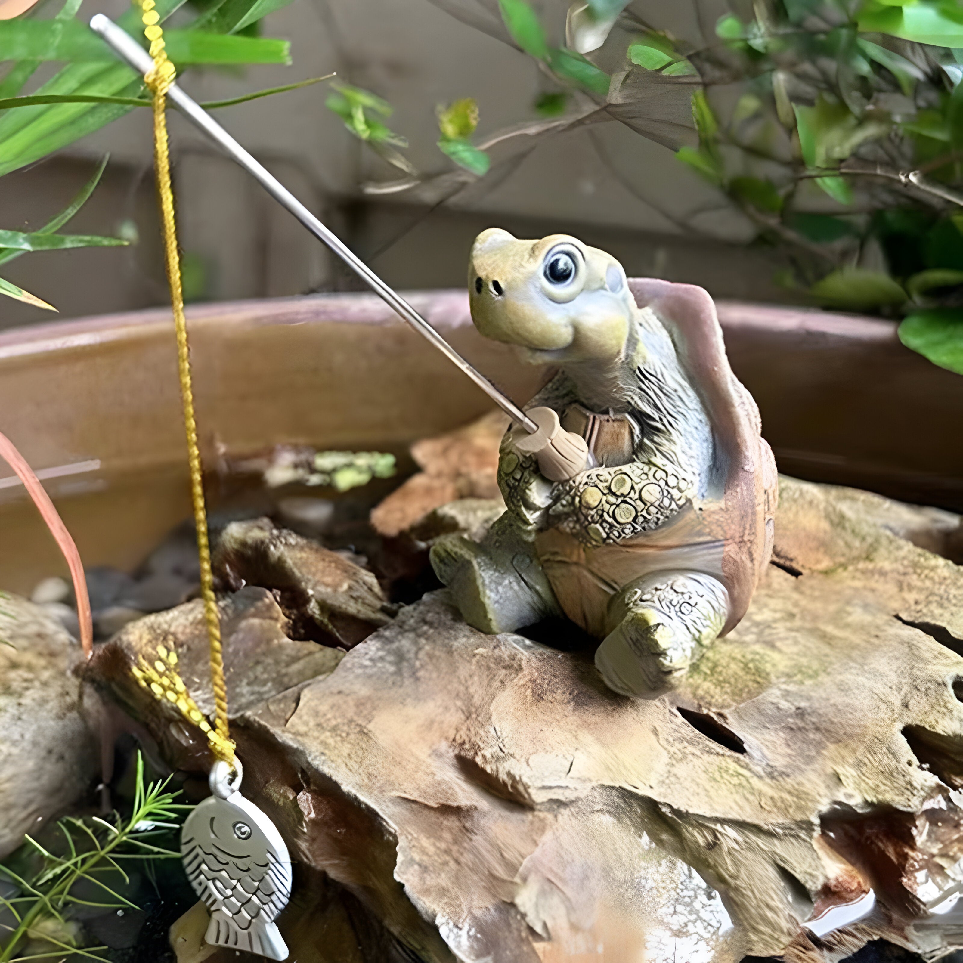 TurtleTide Statue - Dekorative Schildkröte Garten Statue