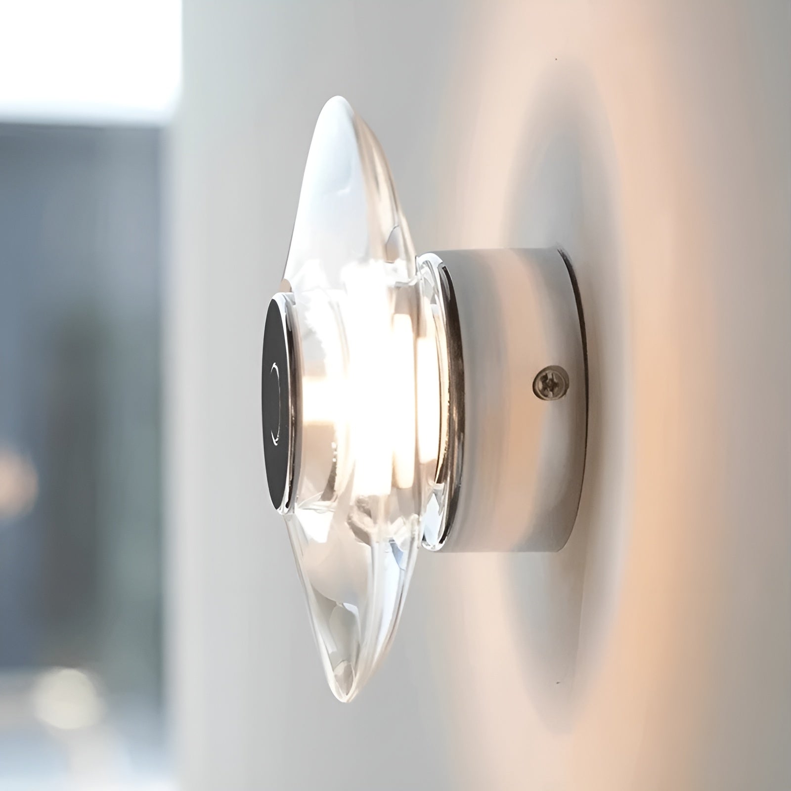 Runde Kristall-Wandleuchte – Modernes LED-Design | Dekorative Lampe für Schlafzimmer, Wohnzimmer & Flur