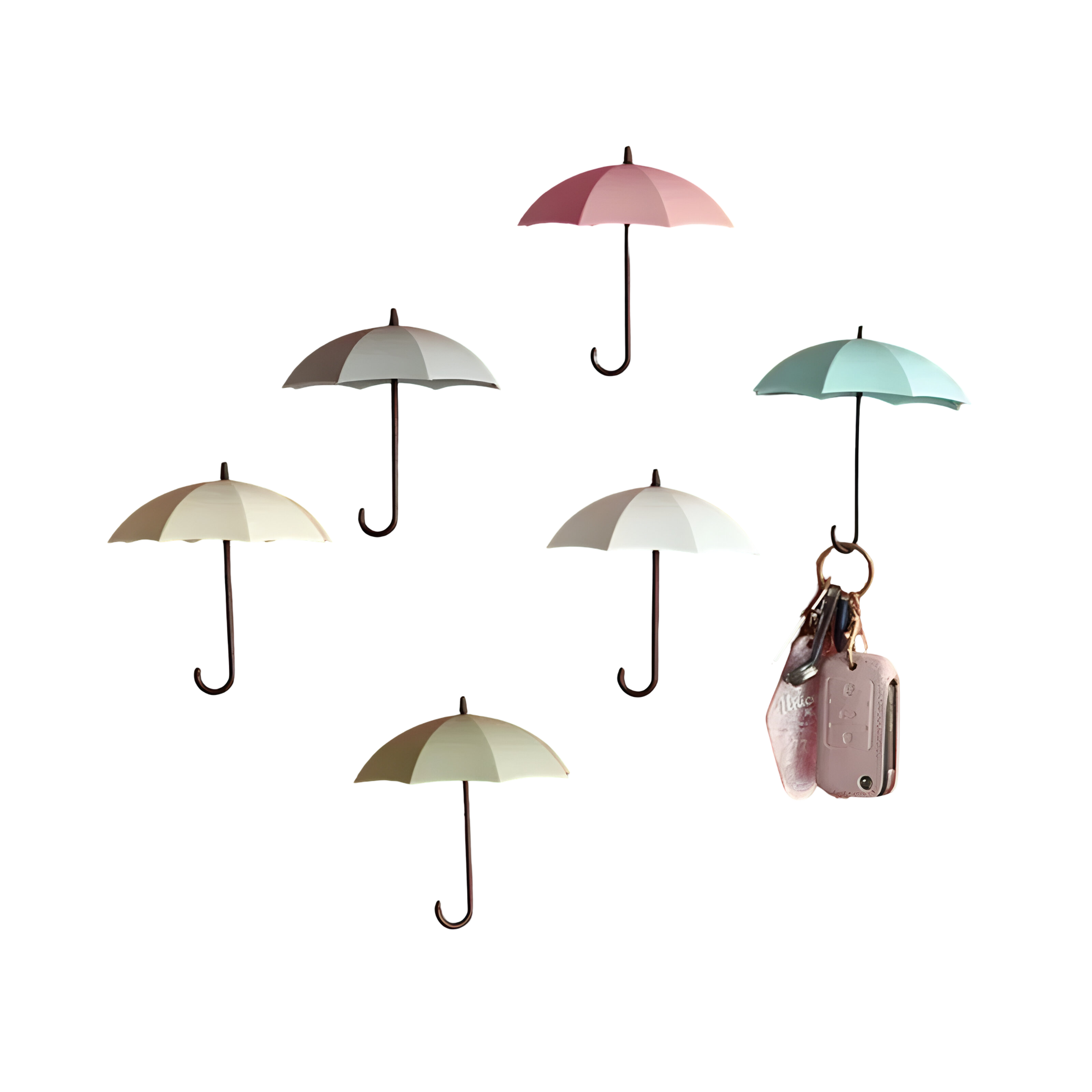Wandhaken im Regenschirm-Design – 3-teiliges Set | Dekorativ und Platzsparend
