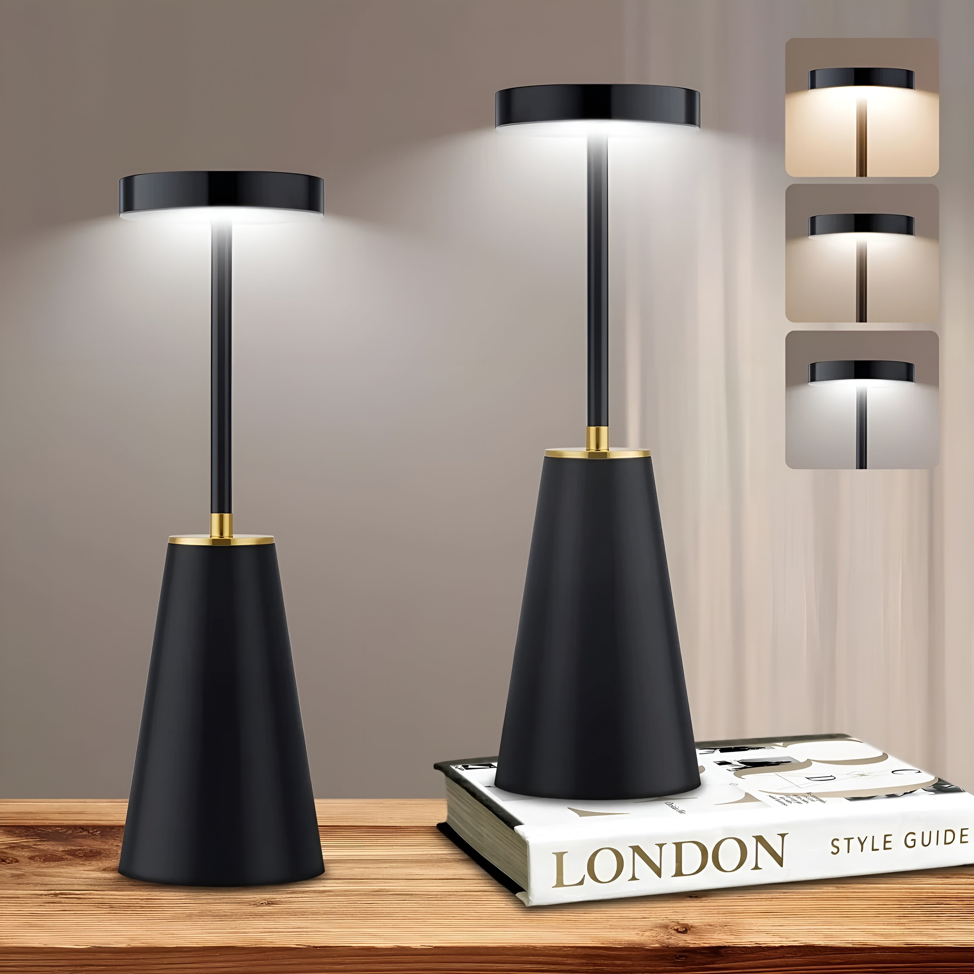 LumaTouch Lampe – Wiederaufladbare Kabellose Tischlampe