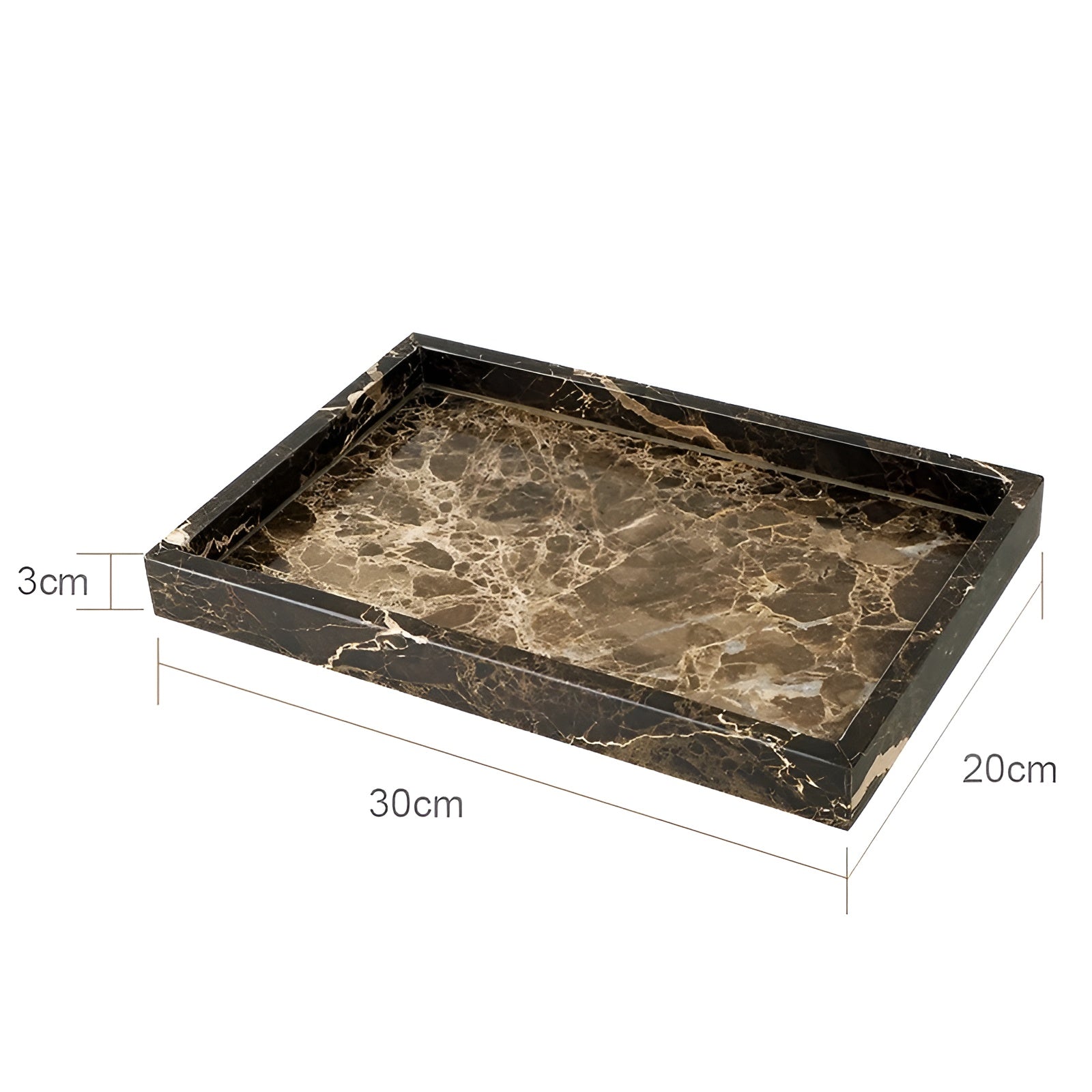 Badezimmer-Set aus Emperador Marmor – Luxuriöser Seifenspender, Seifenschale & Duftaccessoire | Elegante Bad-Accessoires