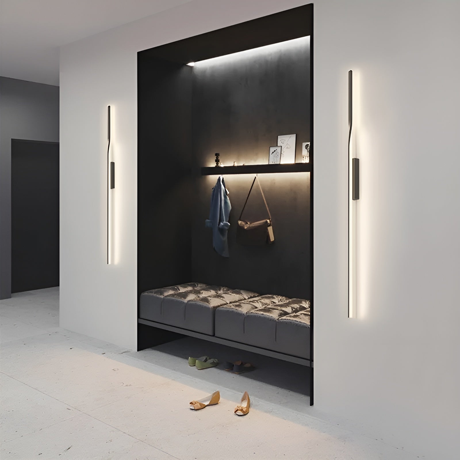 Schmale LED-Wandlampe – Modernes Langdesign | Perfekt für Schlafzimmer, Flur & Wohnzimmer