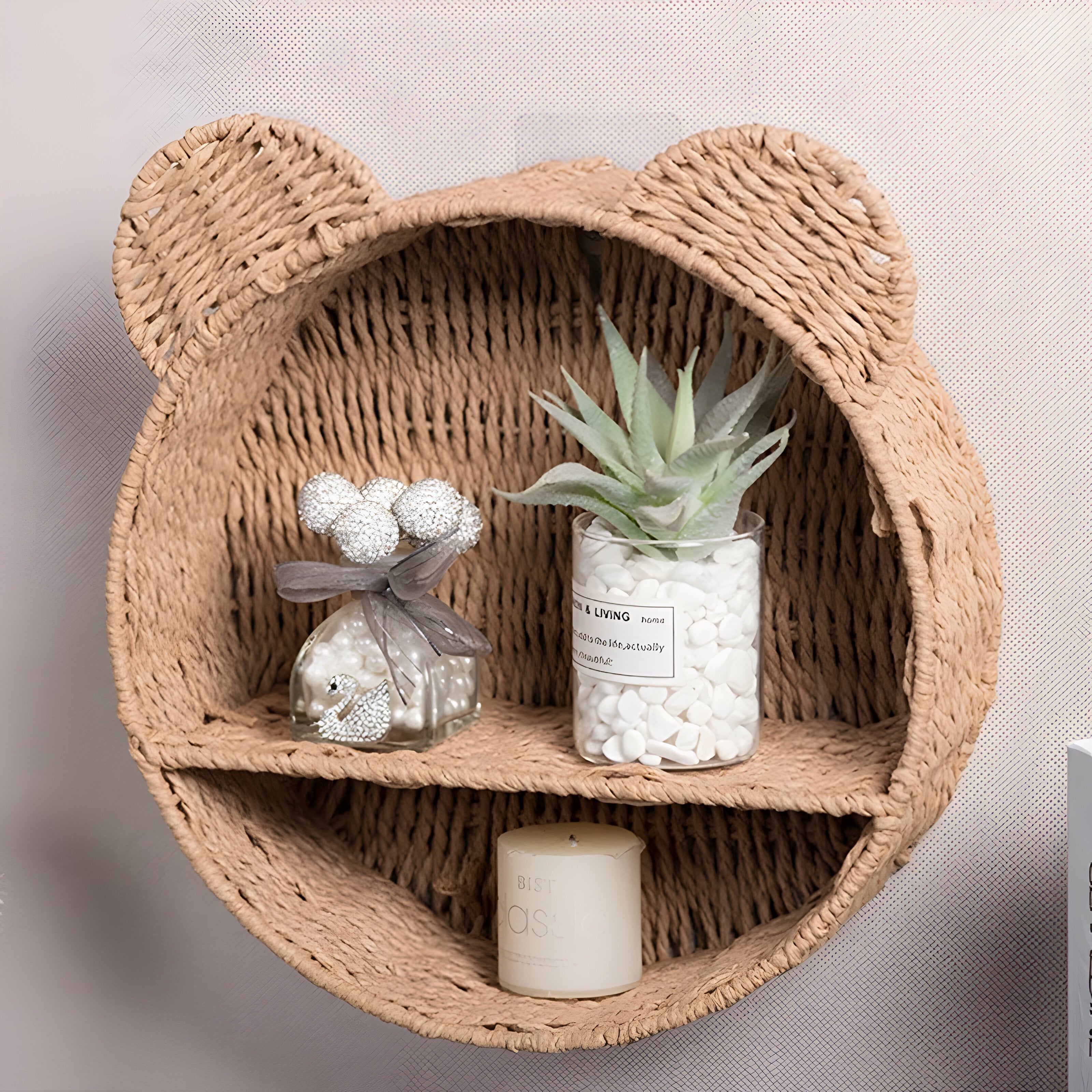 StrawWeave Basket - Strohgeflochtener Aufbewahrungskorb