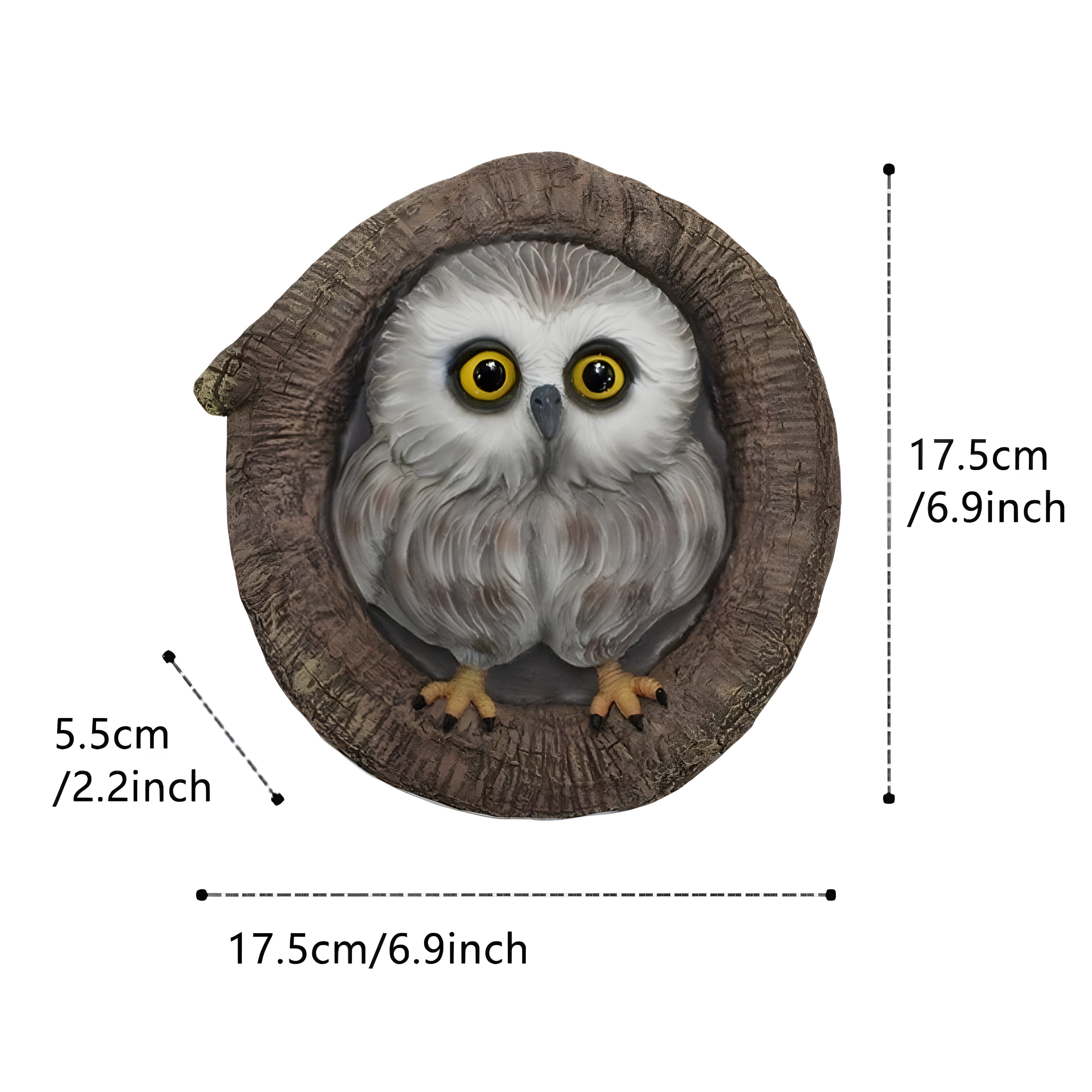 MysticOwl Ornament – Dekorative Eulenstatue aus Kunstharz