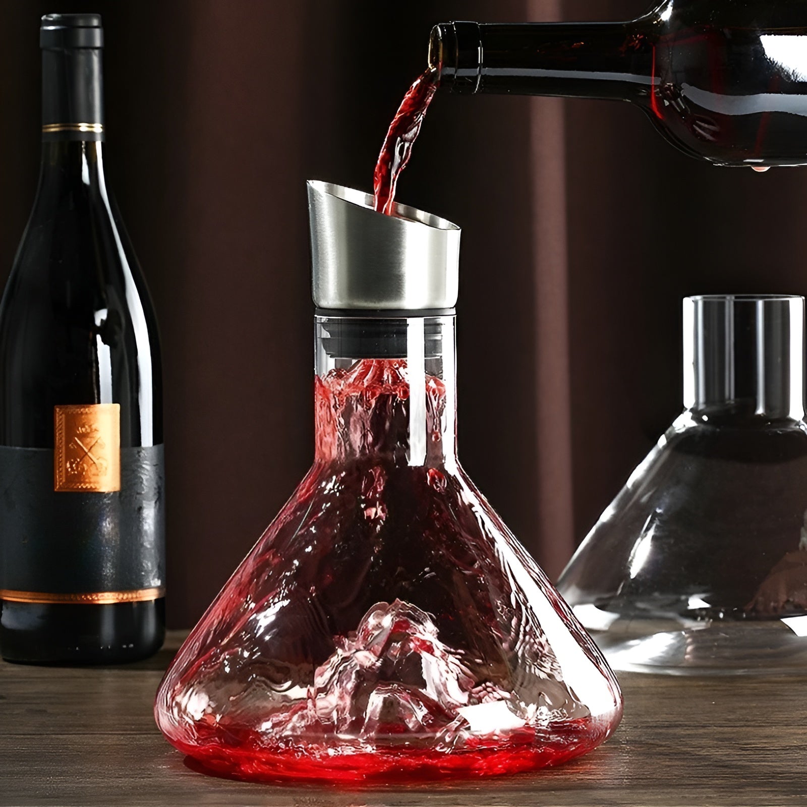 Separator Luxus-Rotweinkaraffe - Transparenter Nordischer Weinspender Karaffe mit mehreren Fassungsvermögen Trinkgefäß