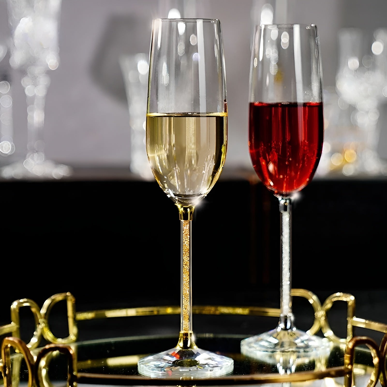 Rotweingläser-Set – 2 Hochwertige Kristallgläser für Wein & Champagner | Elegant für Partys und Feiern