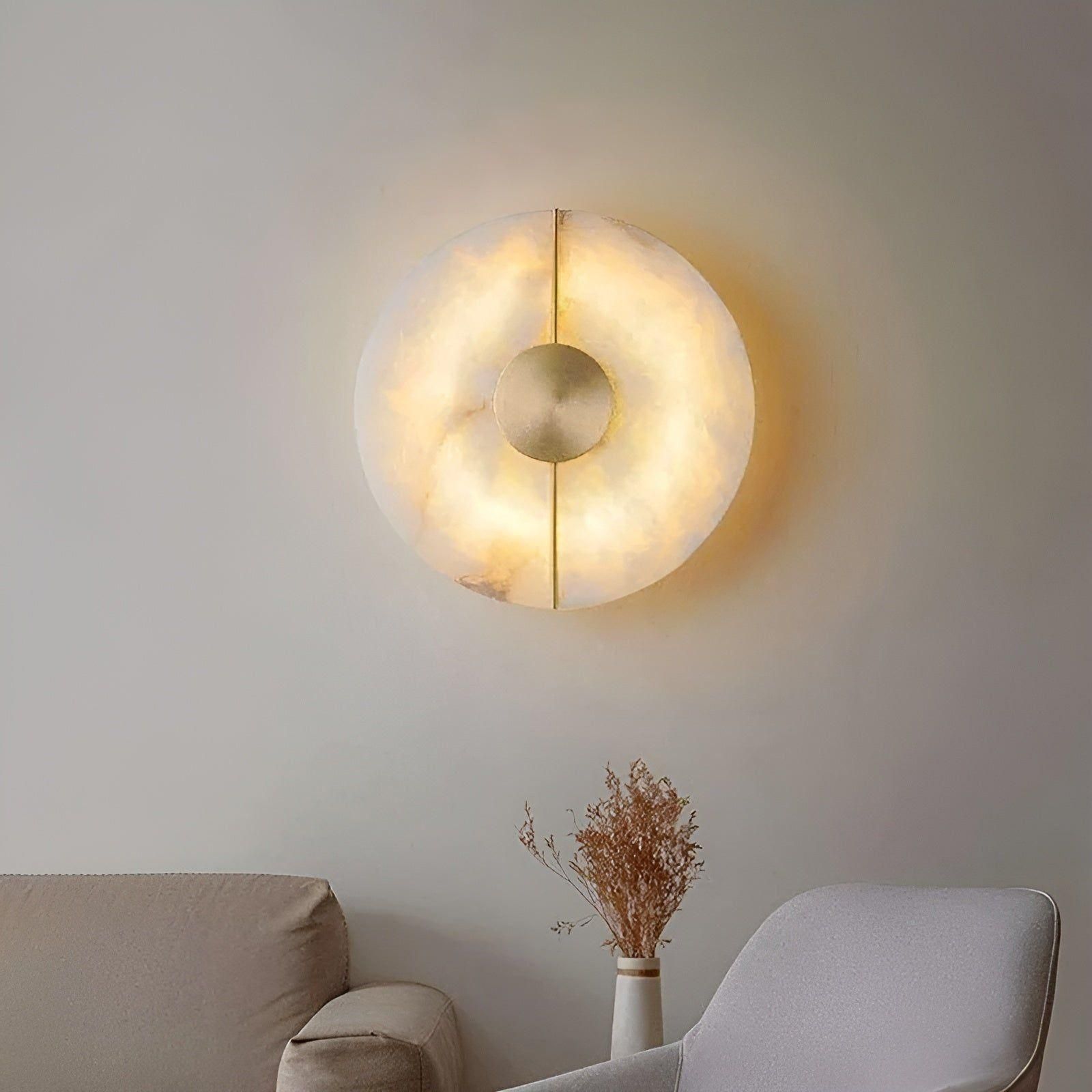 WabiGlow Light - Nordischer Marmor LED-Innenwandleuchte