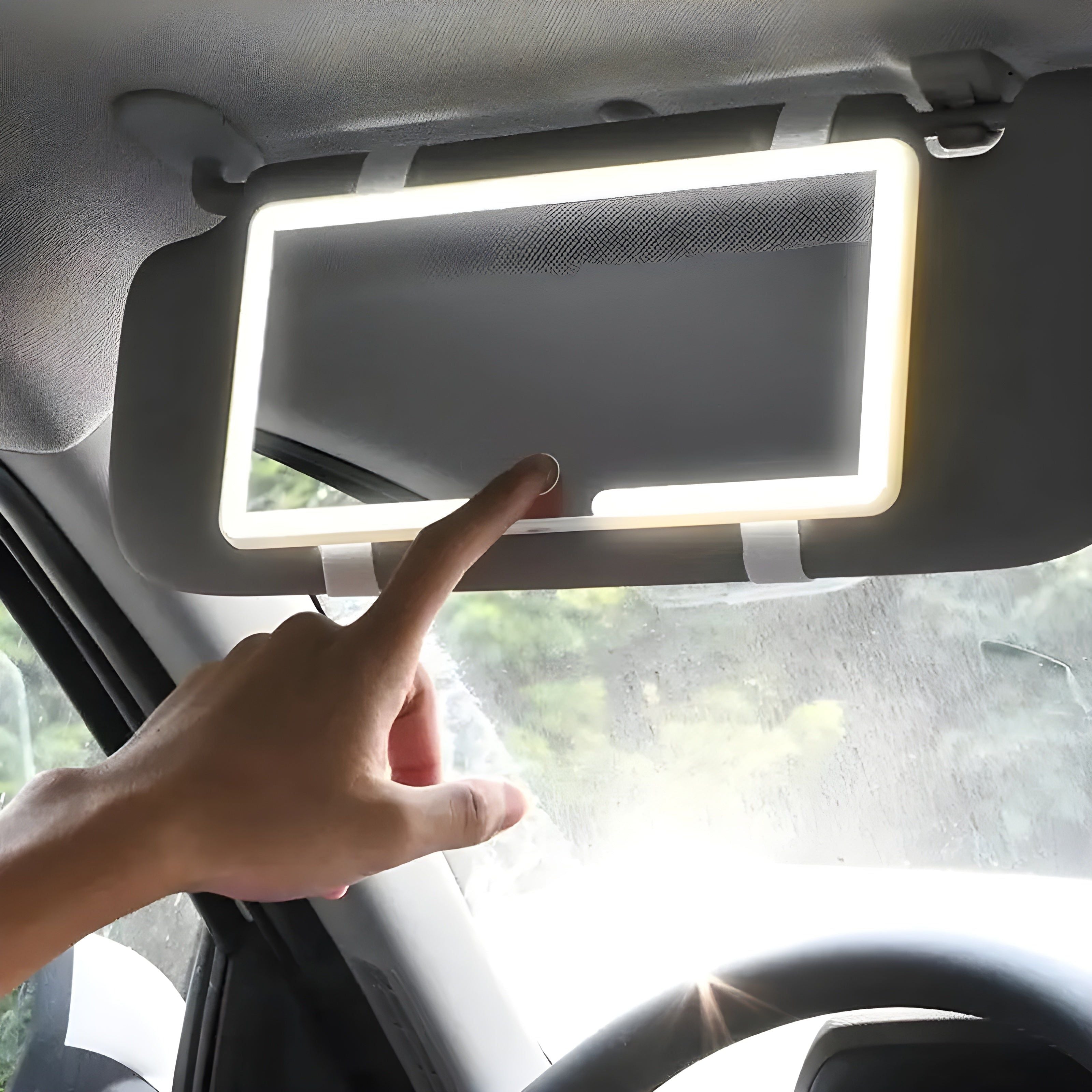 SunGlam Mirror - Verstellbarer LED Sonnenblenden Make-up Spiegel für Autos