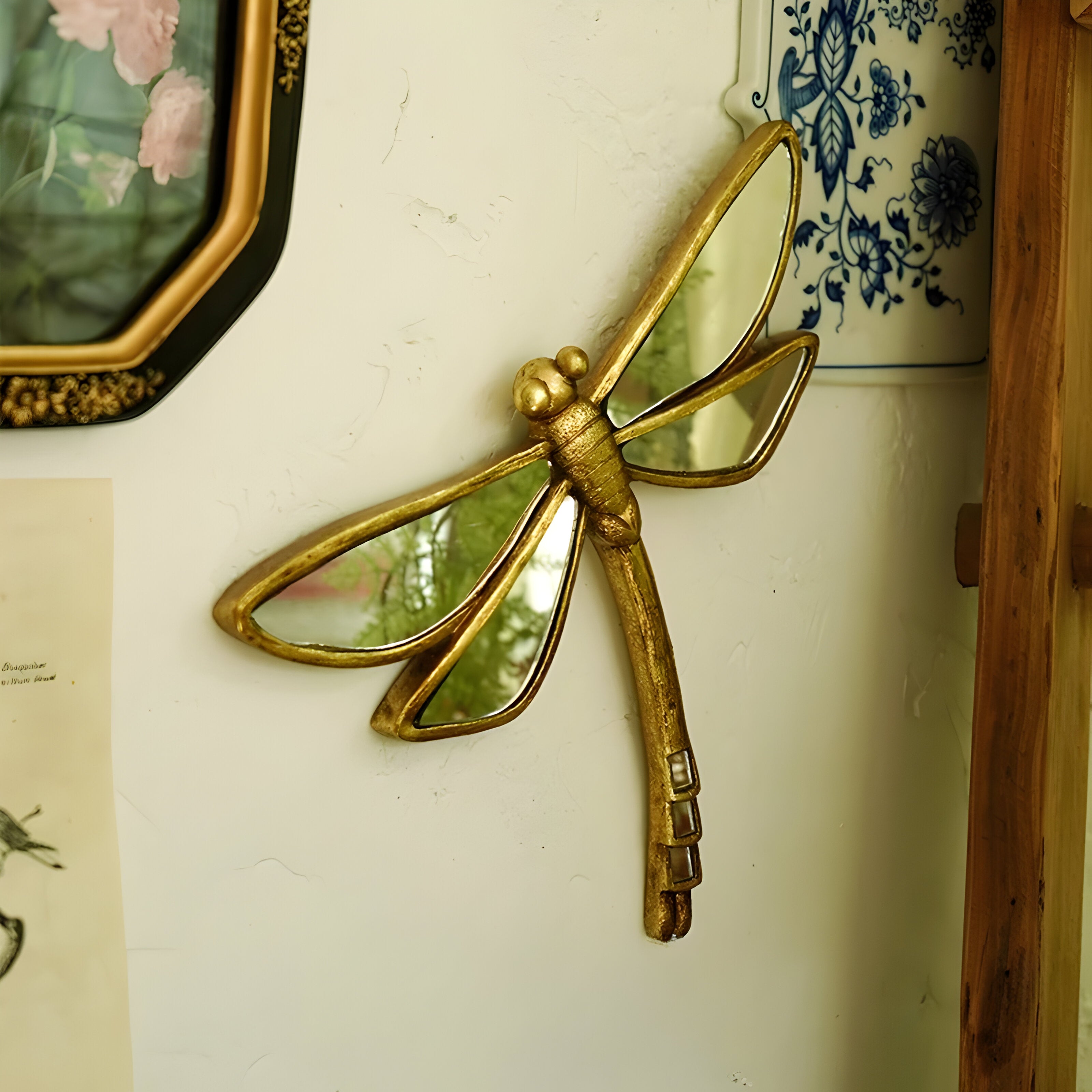 GildedWings Spiegel – Dekorativer Vintage Waldspiegel