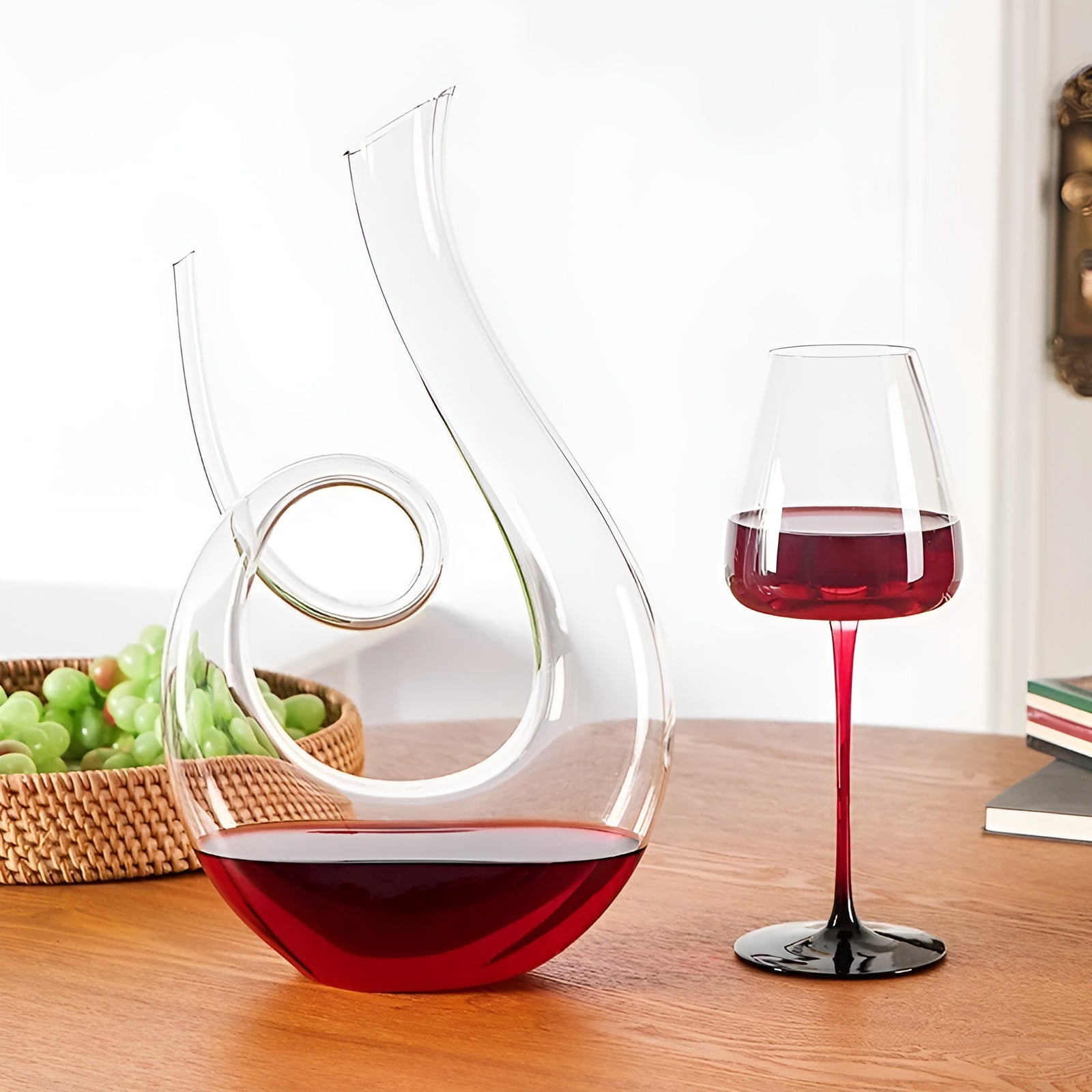 Schwan Spirale-Weindekanter – Elegantes Spiral-Design | 1500 ml für zu Hause oder die Bar