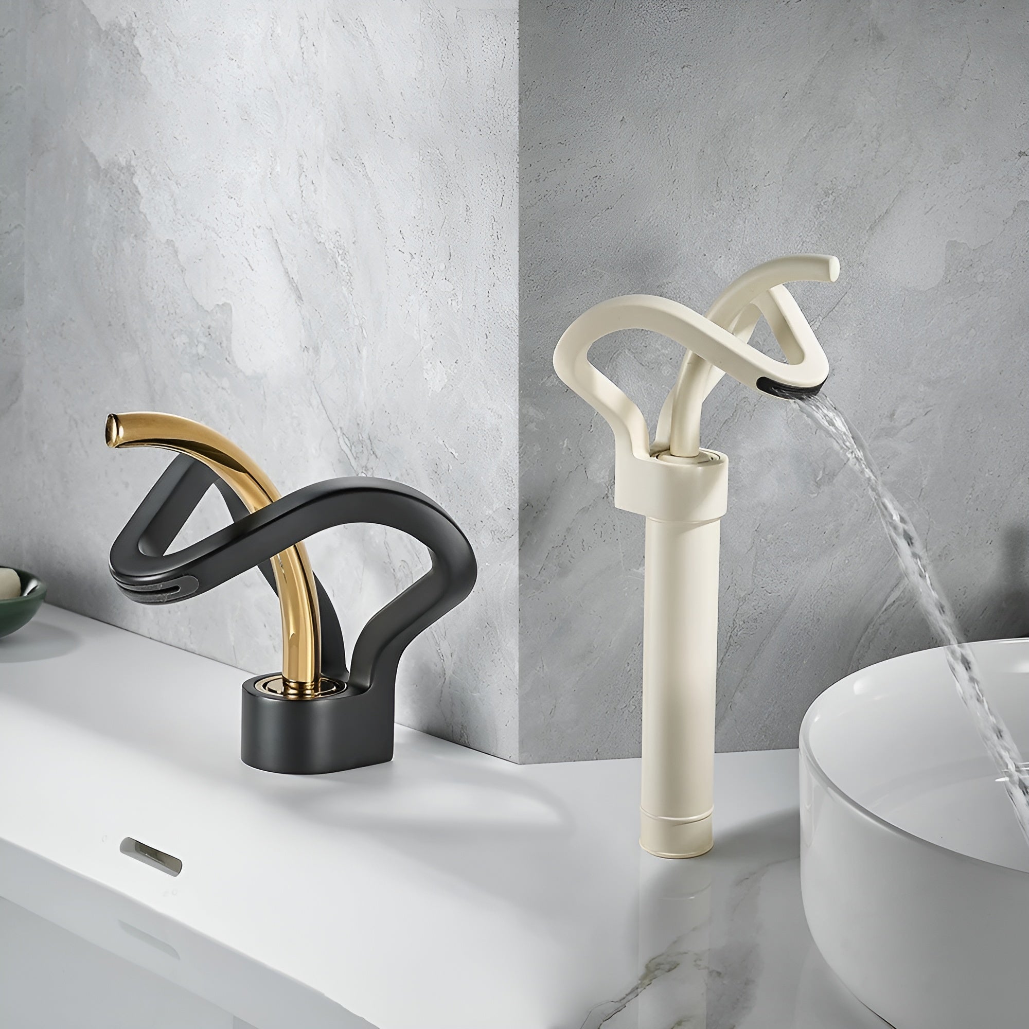 Wasserfall-Waschtischarmatur – Modernes Design mit Sanftem Wasserfluss | Ideal für Bad & Gäste-WC