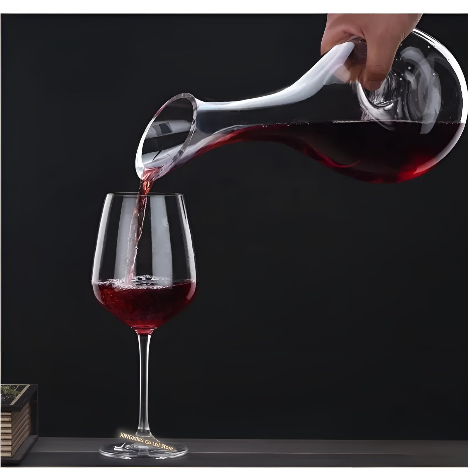 Kristall weindekanter in Schneckenform – Bleifreier für Wein oder Cognac | Dekorativ für Zuhause & Bar