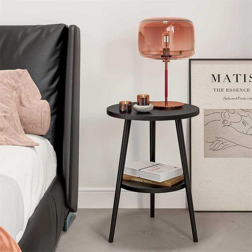 VintaCurve Tisch – Moderner 2-stufiger Runder Beistelltisch