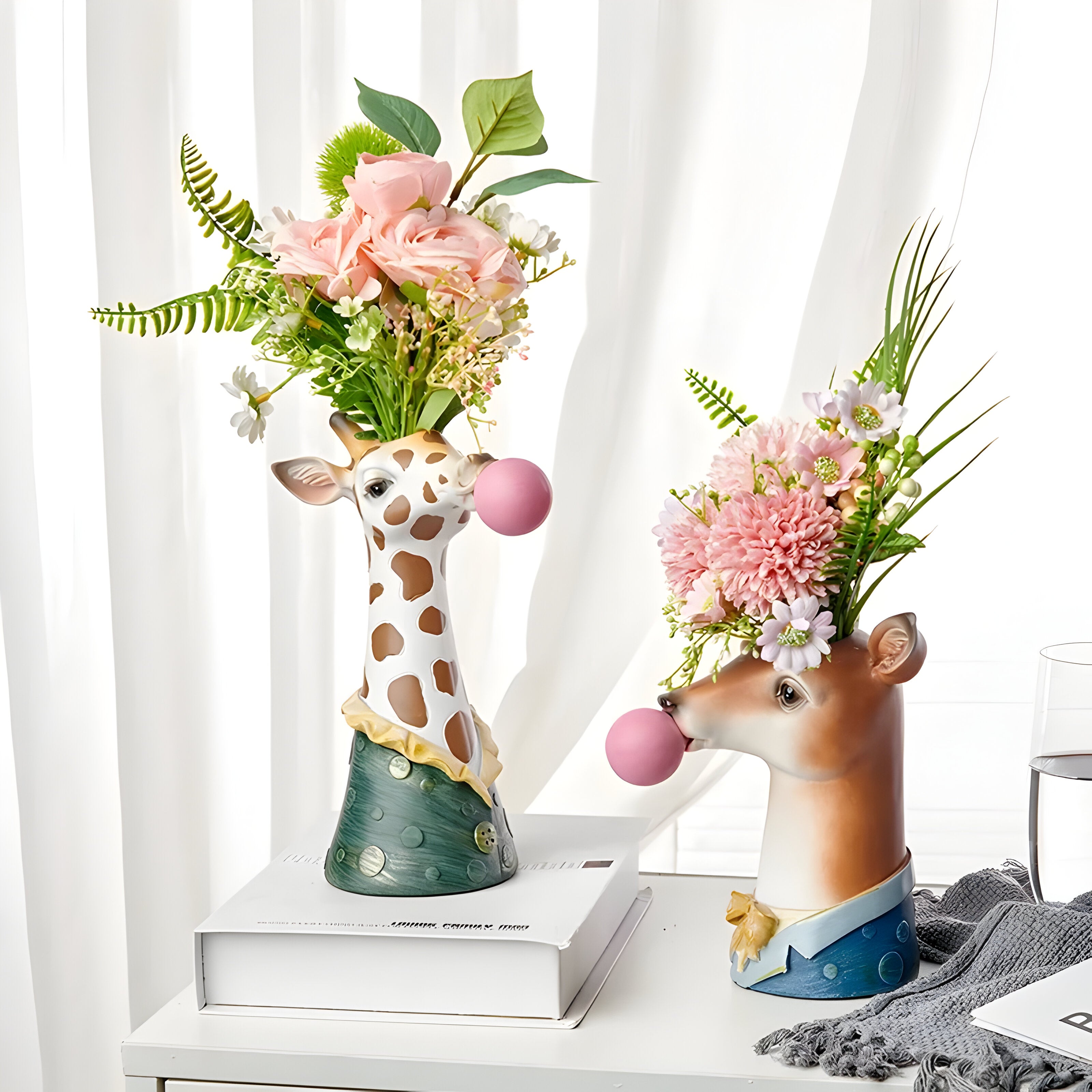 Tierische Dekovase – Kreatives Design mit Luftblasen-Optik