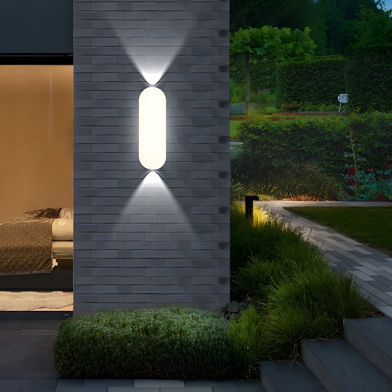 Außenwandleuchte aus Aluminium – Dimmbar | Skandinavisches Design für Außenbereich, Terrasse & Schlafzimme