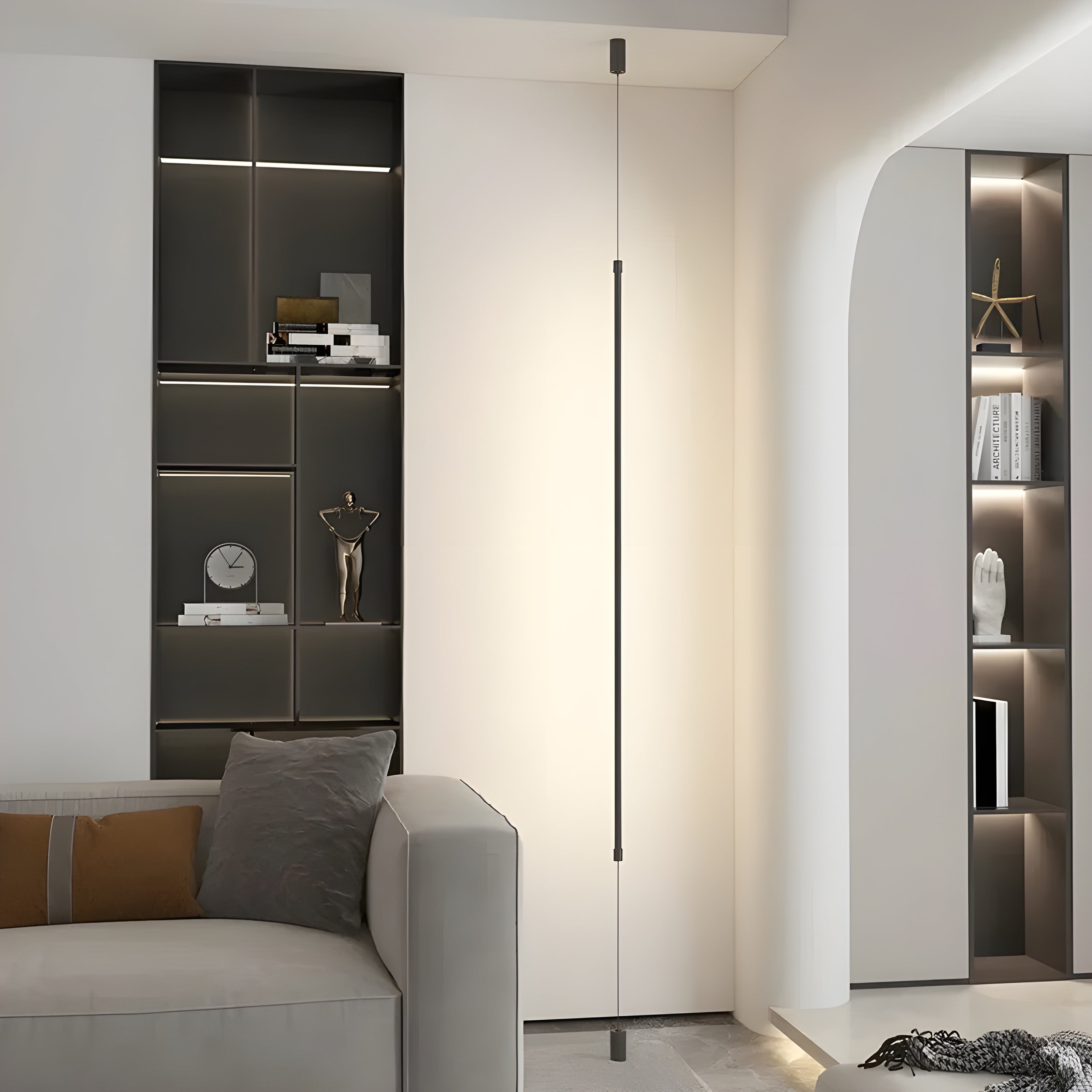 Schlanke LED Stehleuchte – Minimalistisches Design für gemütliches Wohnambiente