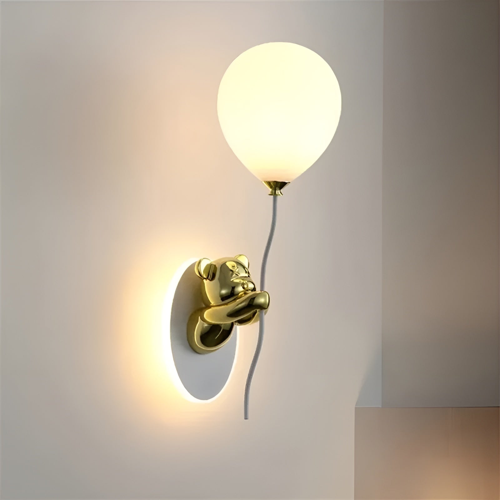 LED Wandleuchte mit Bär und Ballon – Kreatives Nachtlicht | Perfekt fürs Kinderzimmer & Nachttisch
