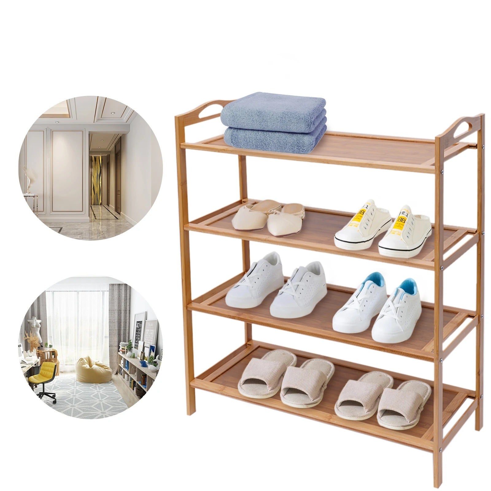 TidySole Rack – 4-stufiges Holzregal