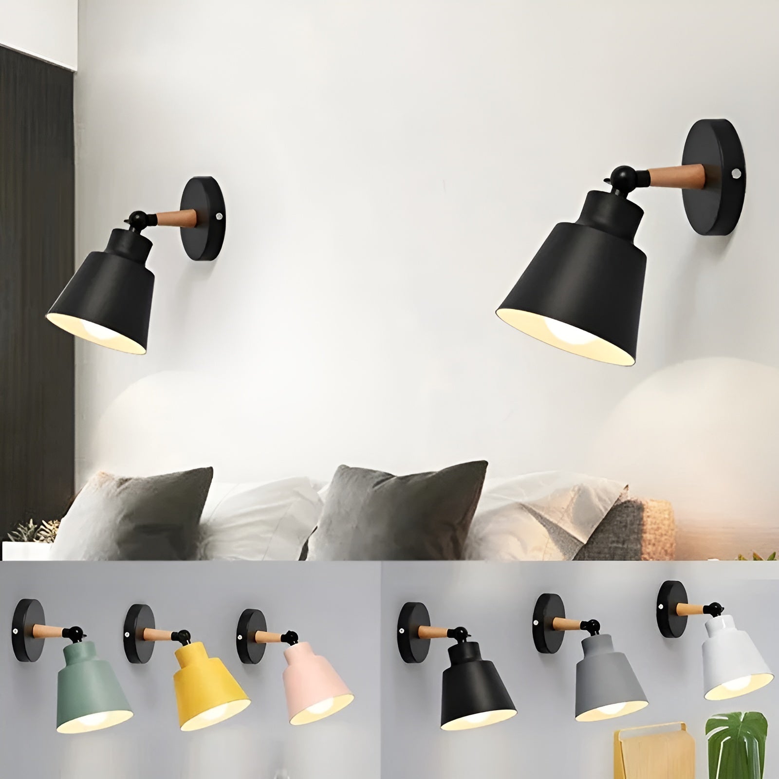LED Wandleuchte aus Massivholz – Minimalistisches Design für Schlafzimmer und Flur