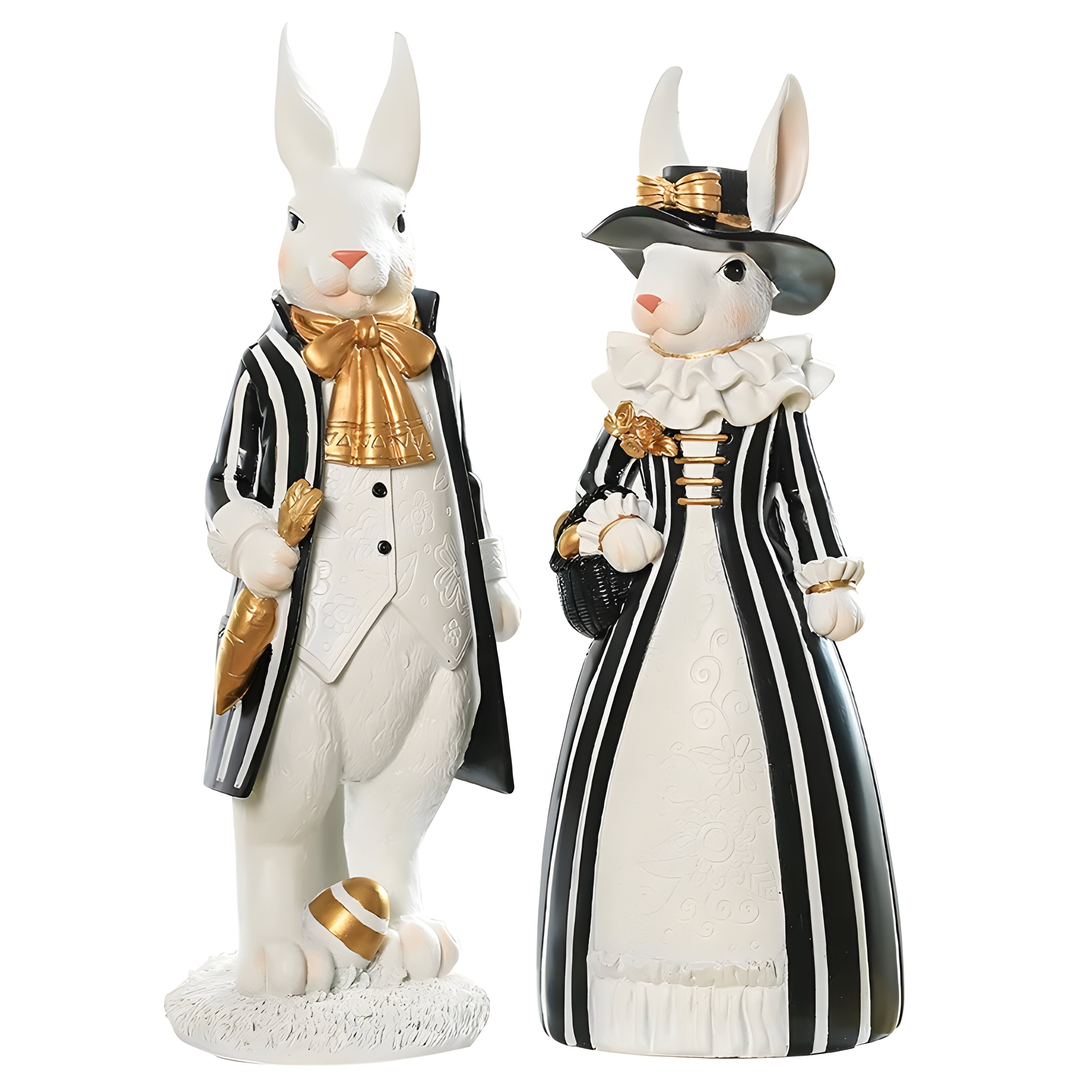 RegalRabbit Decor – Dekorative Pastorale Palast Hasenfamilie Dekoration