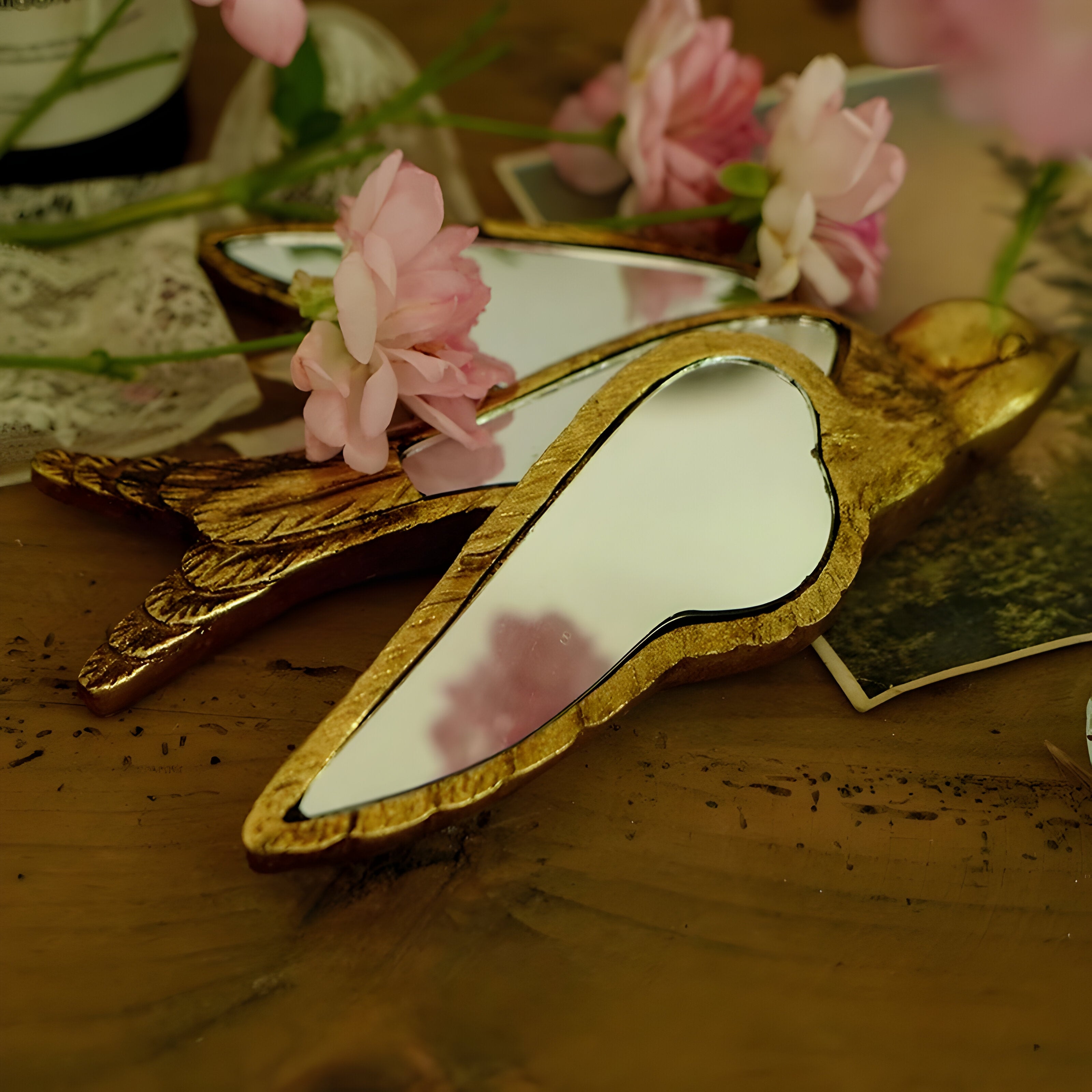 GildedWings Spiegel – Dekorativer Vintage Waldspiegel