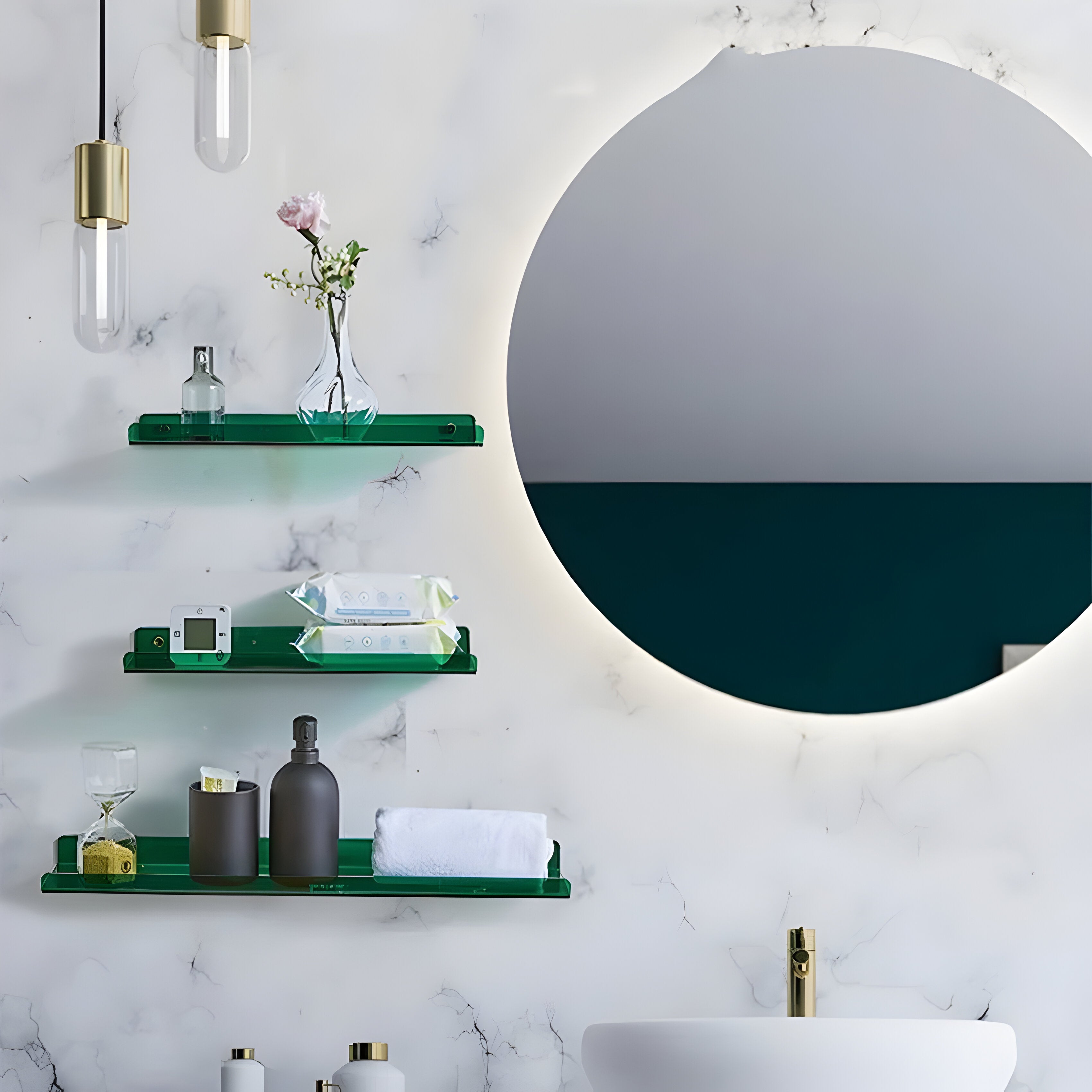 AcryVista Regal – Wandmontiertes Acryl-Schweberegal
