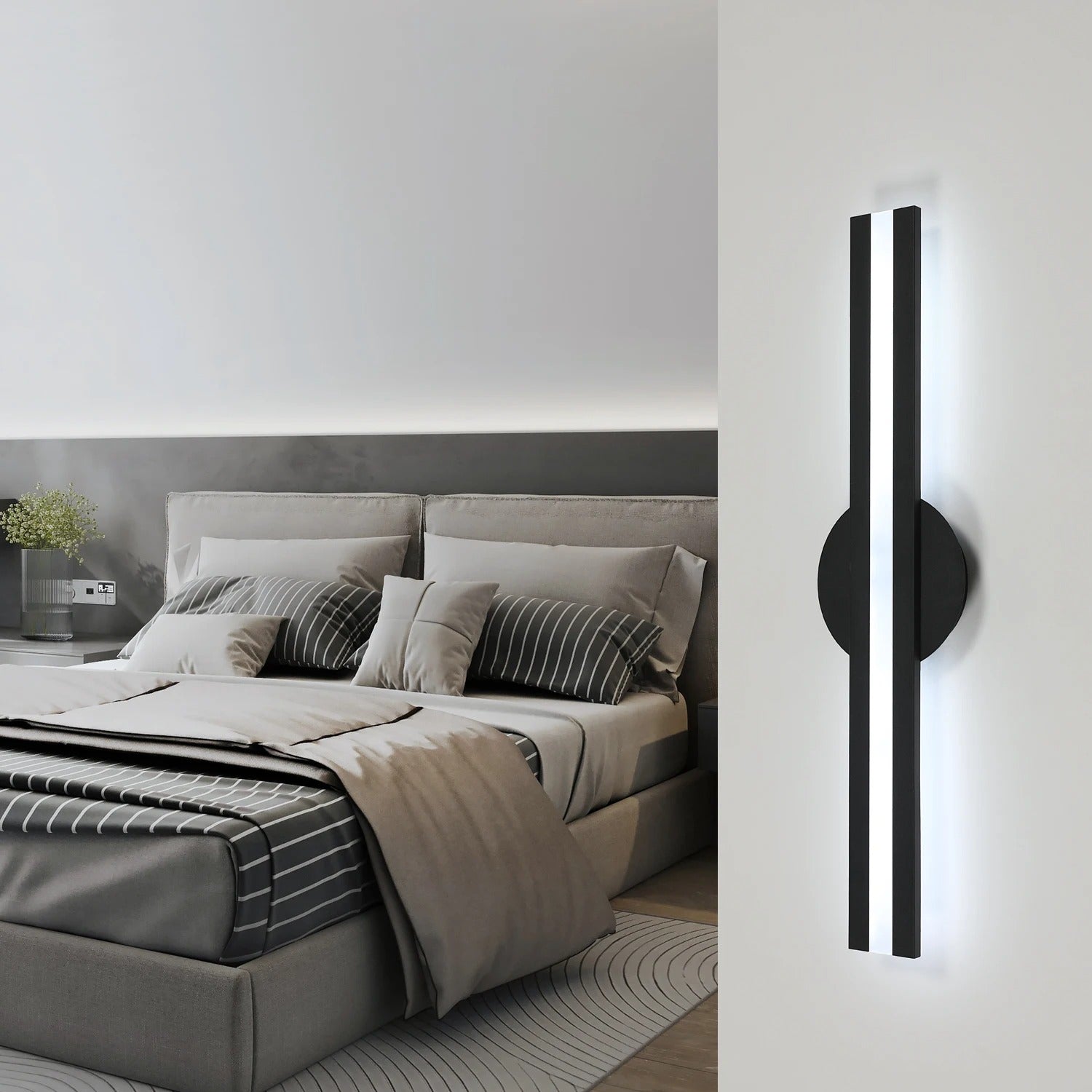 LED-Wandlampe im Minimalistischen Design – 18W Leuchte in Neutralweiß | Perfekt für Wohnzimmer und Schlafzimmer