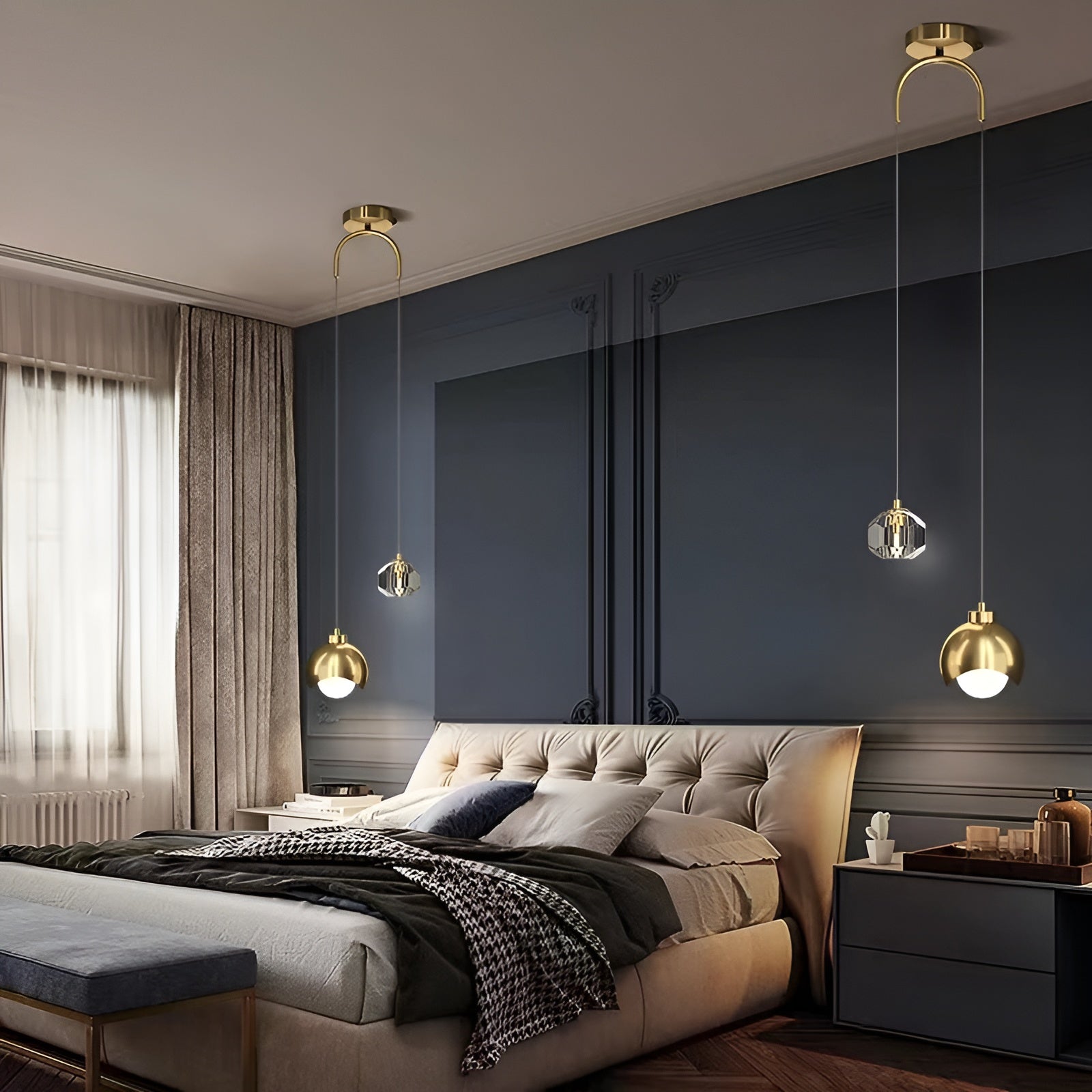 Kristall-Pendelleuchte – Elegantes Design im Skandinavischen Stil | Perfekt für Schlafzimmer, Wohnzimmer & Esstisch