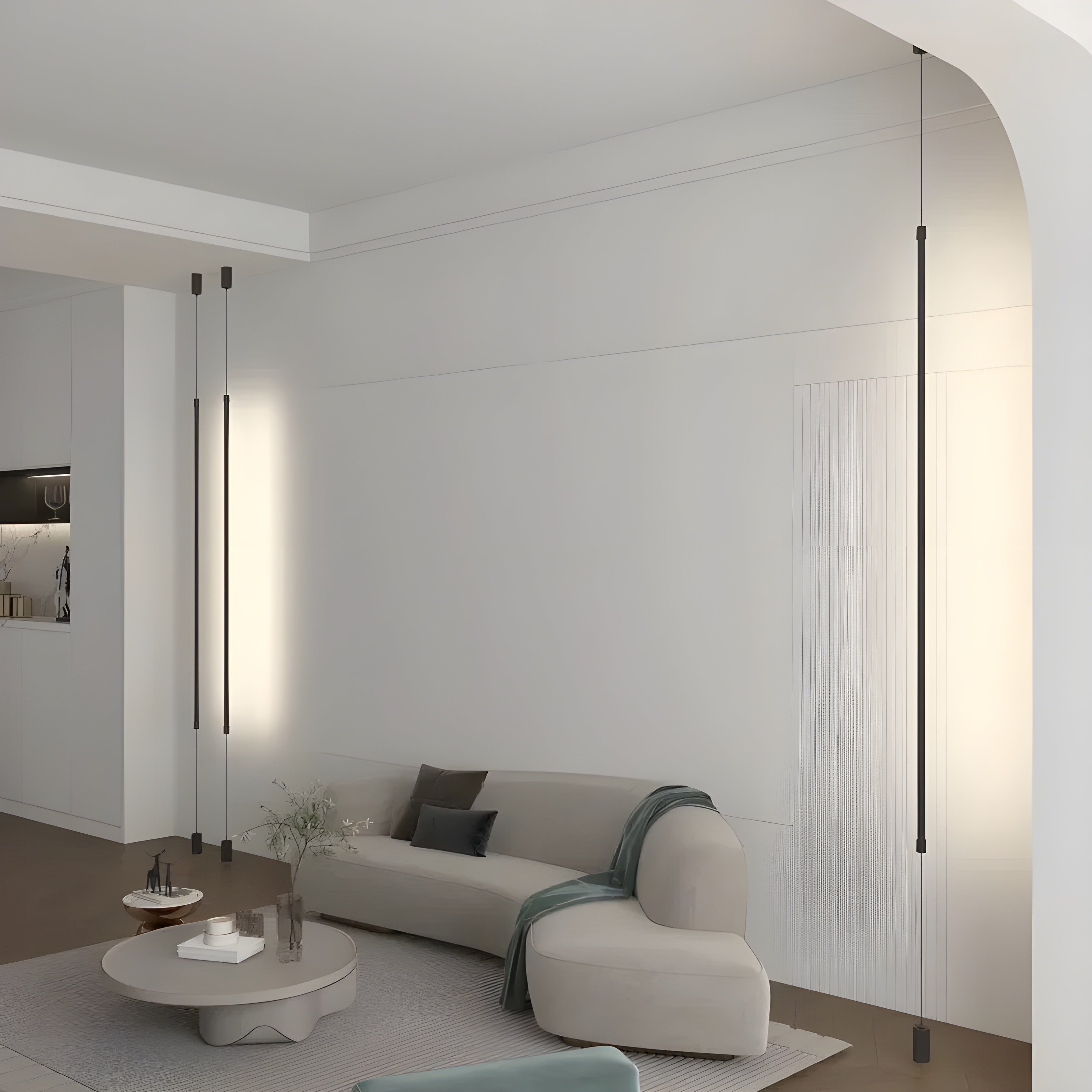 Schlanke LED Stehleuchte – Minimalistisches Design für gemütliches Wohnambiente