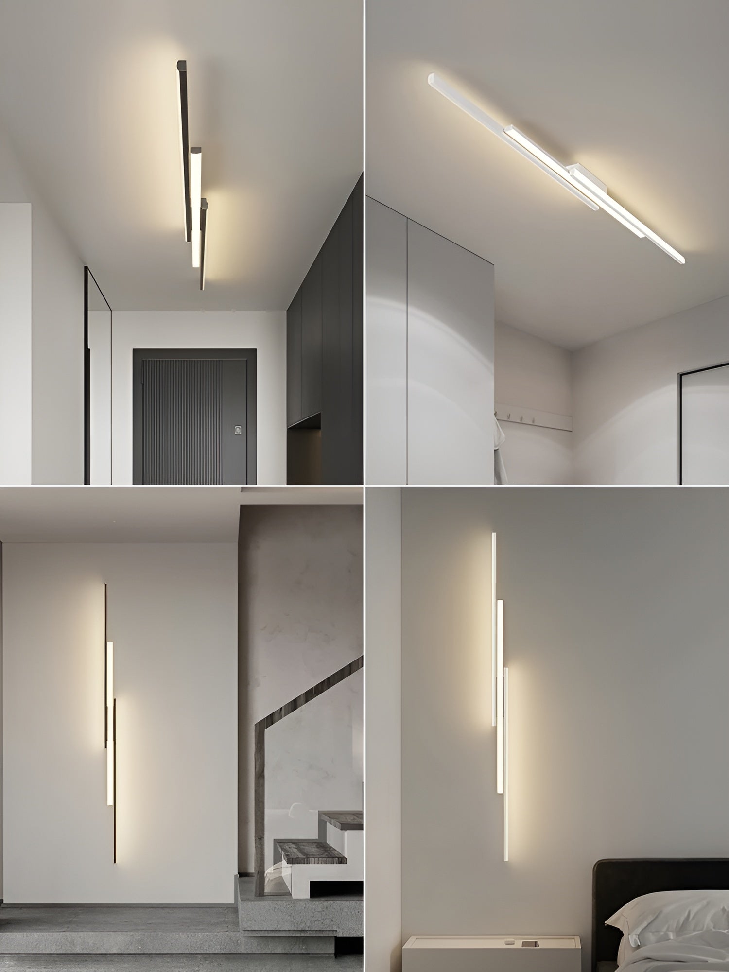 Lange LED-Deckenleuchte – Schlankes und stilvolles, längliches Design | Perfekte Beleuchtung für Flur, Treppenhaus und Schlafzimmer