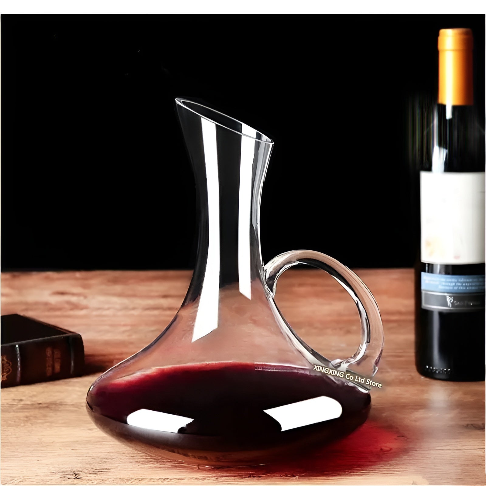 Kristall weindekanter in Schneckenform – Bleifreier für Wein oder Cognac | Dekorativ für Zuhause & Bar