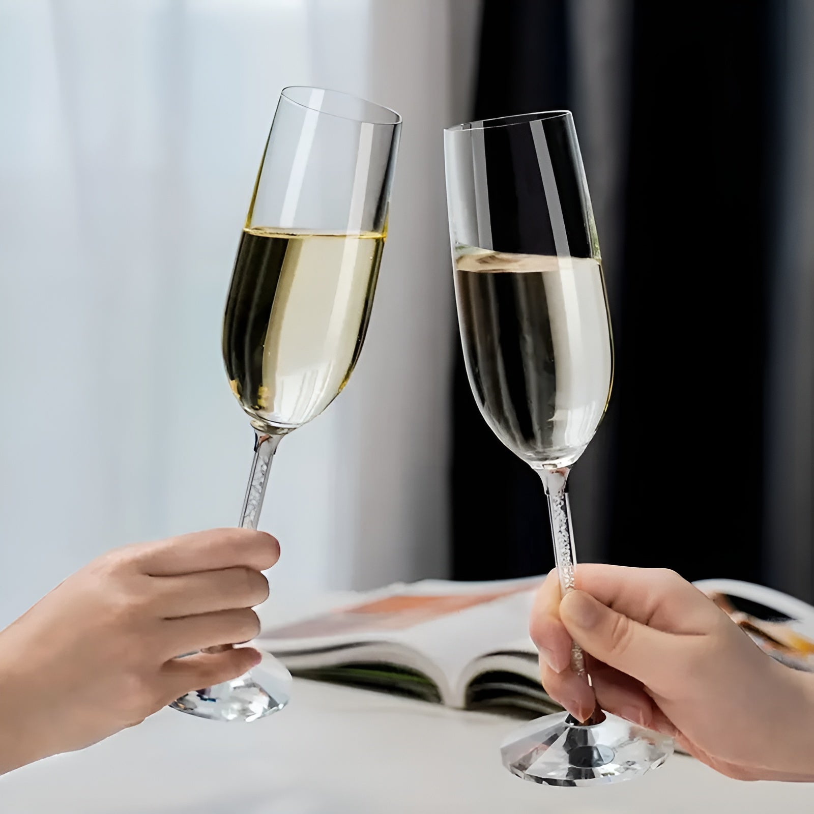 Rotweingläser-Set – 2 Hochwertige Kristallgläser für Wein & Champagner | Elegant für Partys und Feiern