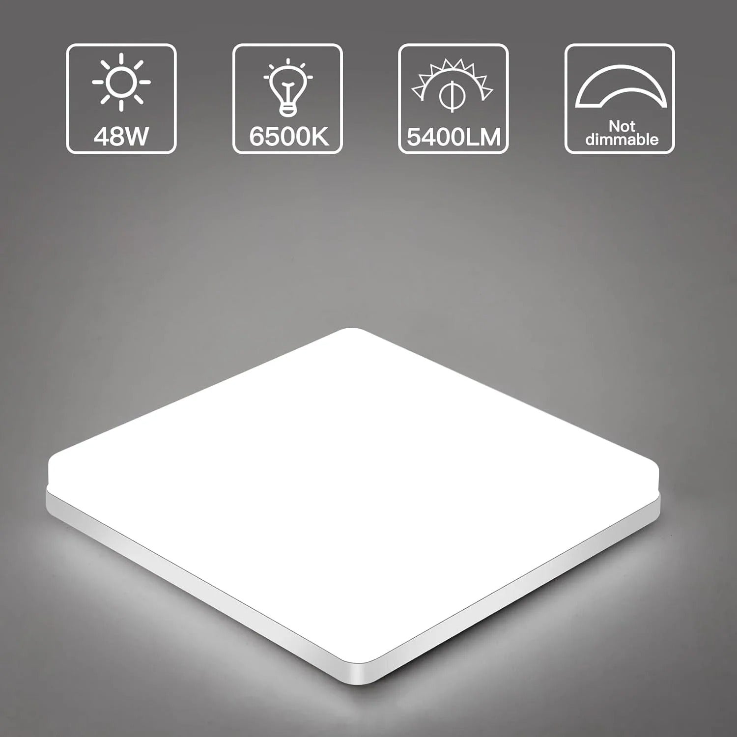 Quadratische LED-Deckenleuchte – Gleichmäßiges, Angenehmes Licht | Für Wohnzimmer & Bad geeignet