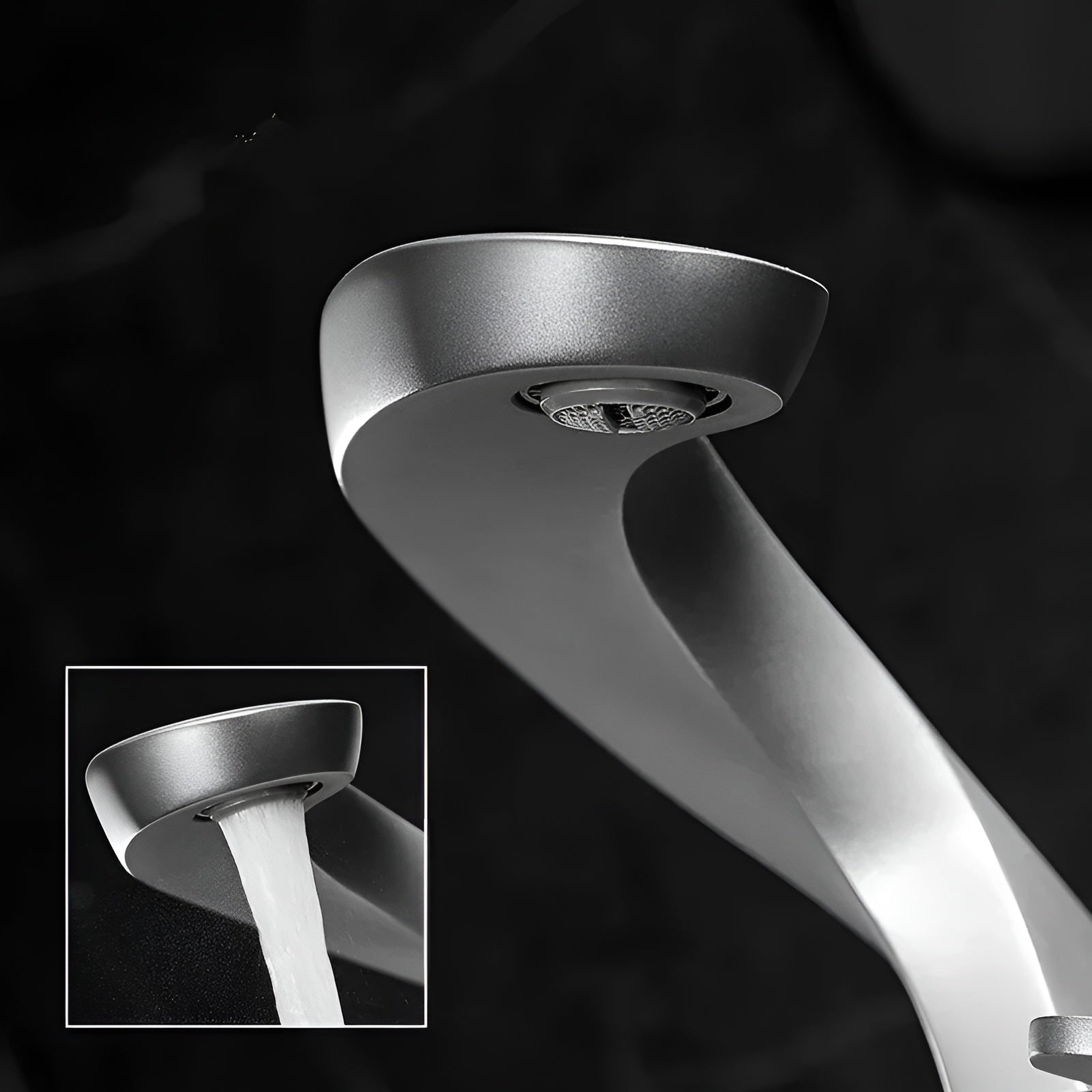 Waschbeckenarmatur mit Wasserfall – Modern und Elegant | Chrom Messing Mischbatterie für Bad Warm- und Kaltwasser