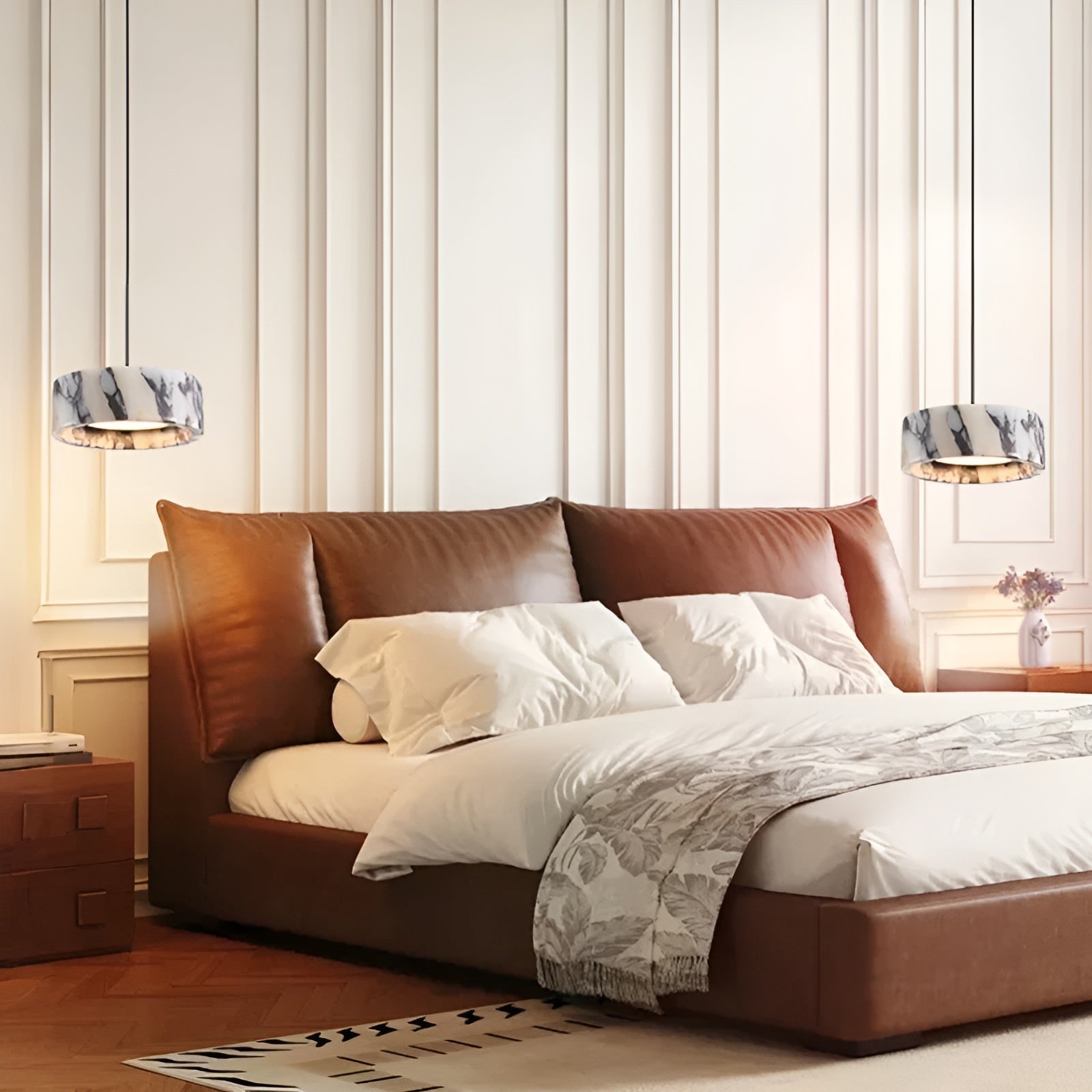 Pendelleuchte aus schwarzem Naturstein – Hochwertig & Modern | Stilvolle Innenbeleuchtung