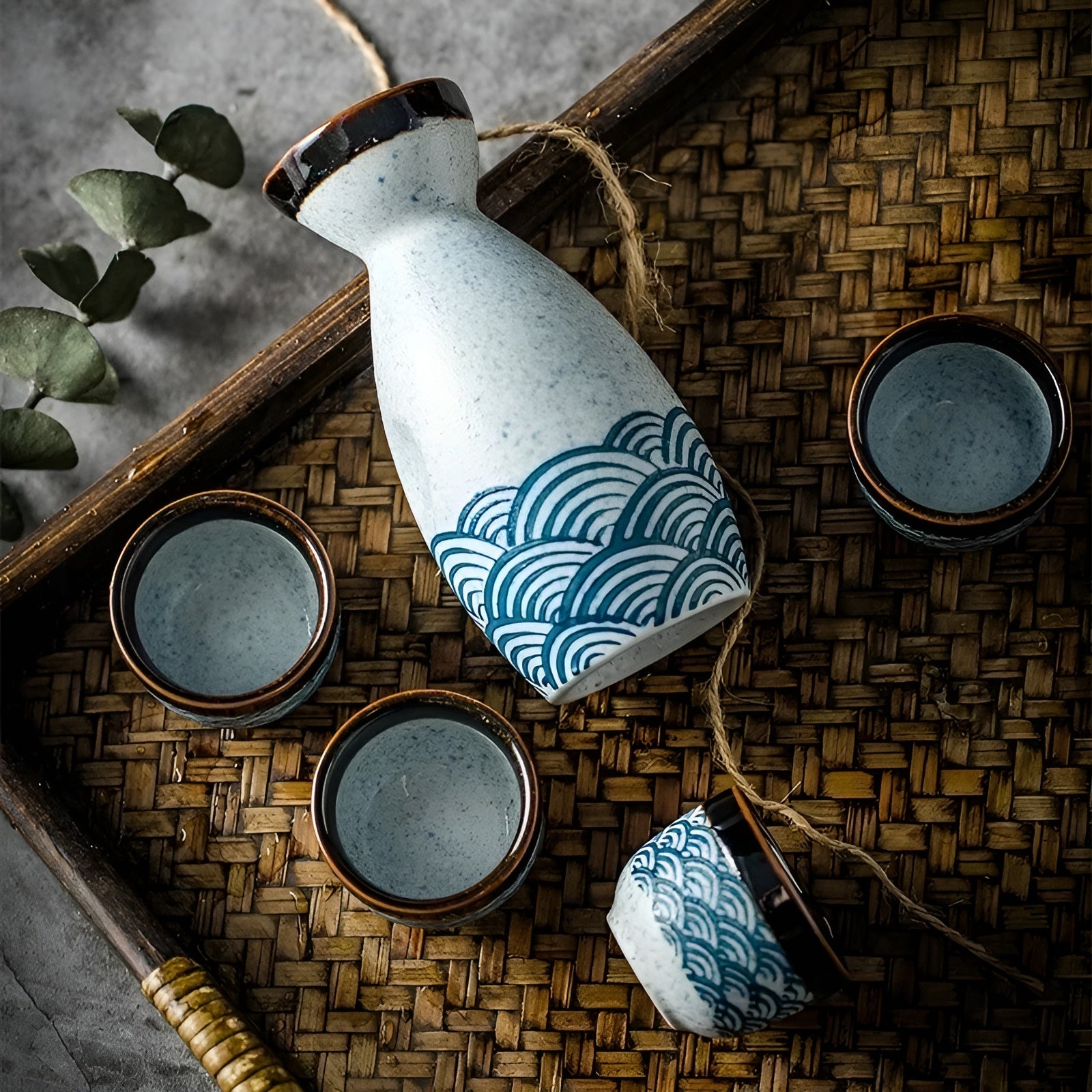 Japanisches Sake-Set aus Keramik - Traditionell & Elegant | Perfekt für Zuhause, Restaurant & als Geschenk