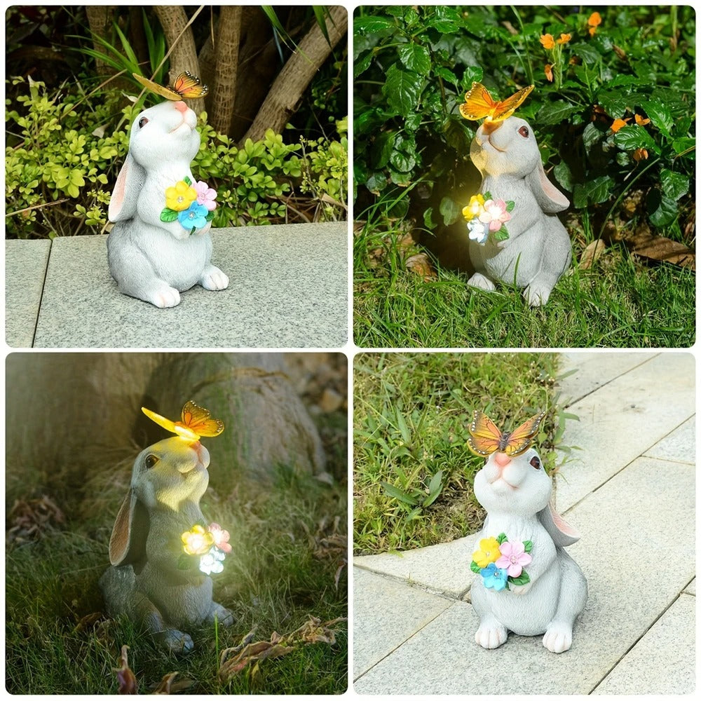 GlowHopper Light - Solar-Hasenstatue LED-Leuchte