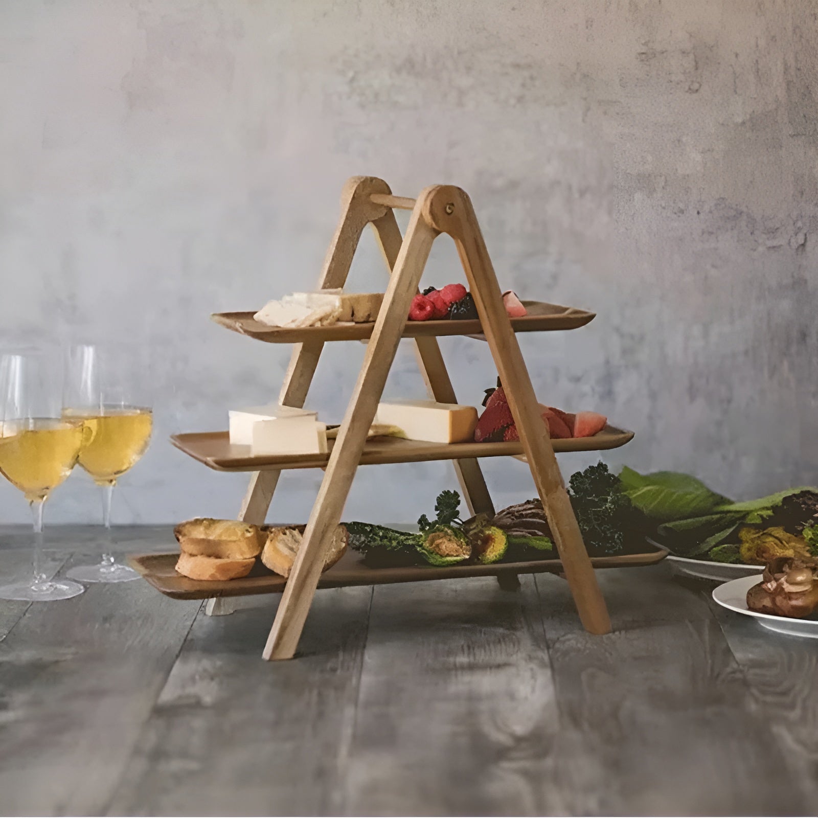 Servierschale aus Holz – Dekorative Obstschale & Servierplatte für Snacks
