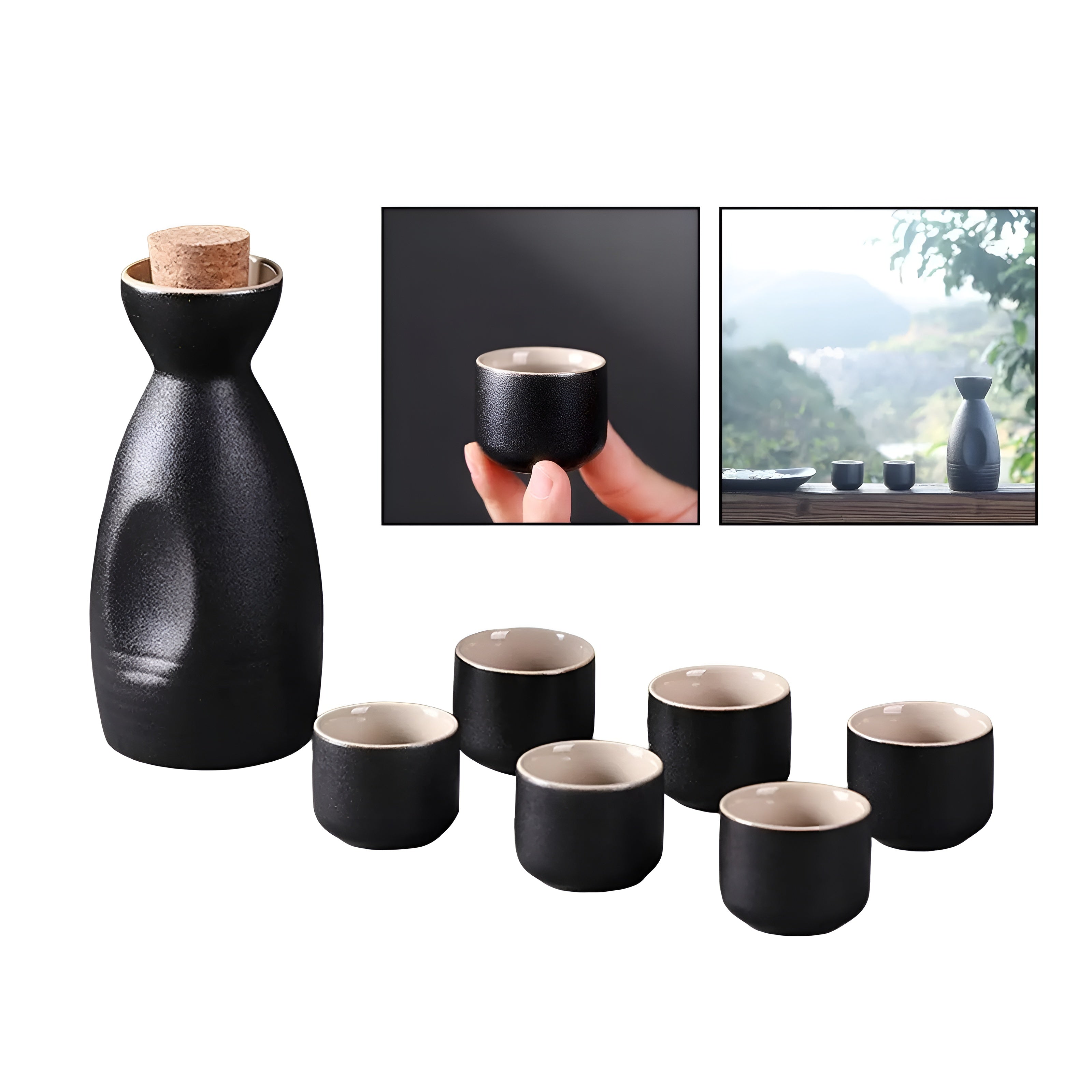 Vintage Sake-Set aus Keramik – Traditionell & Nachhaltig | Perfekt als Geschenk & Deko für Zuhause